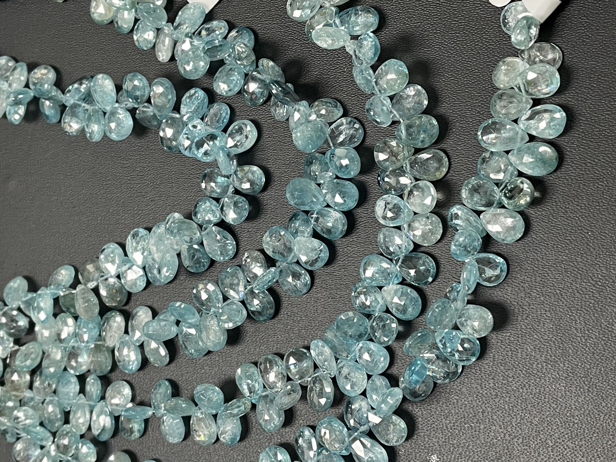 Blue Zircon Pear Faceted