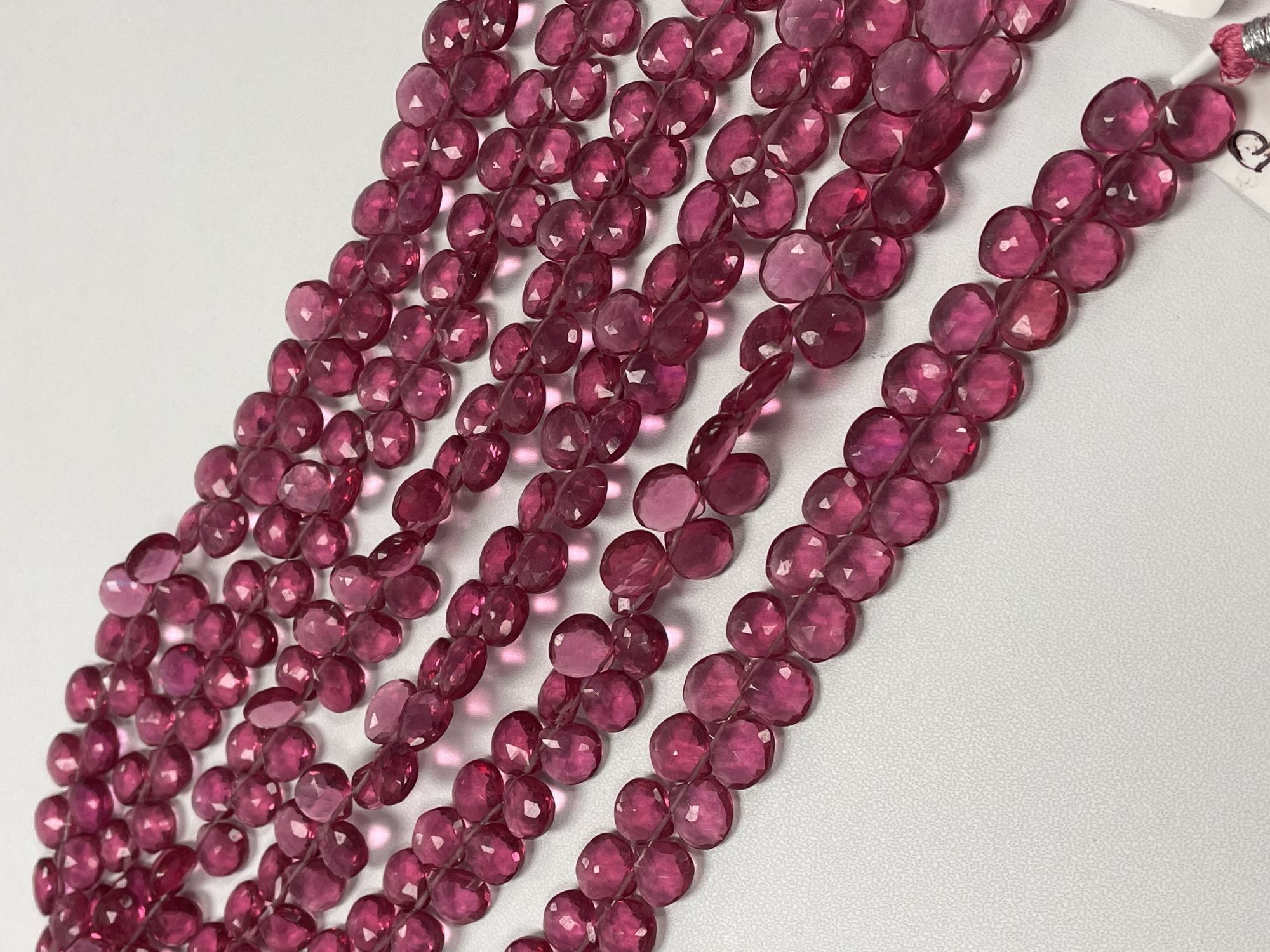 Rubilite Hydro Quartz Heart Faceted