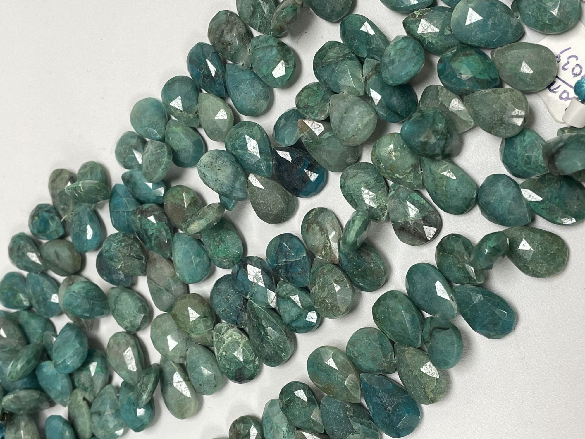 Chrysocolla Pears Faceted