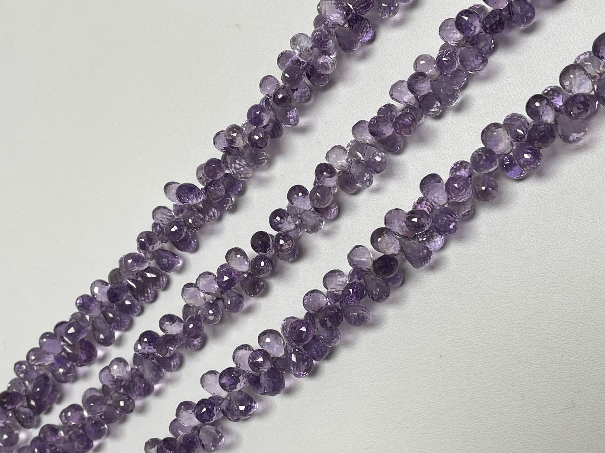 Purple Amethyst Drop Faceted