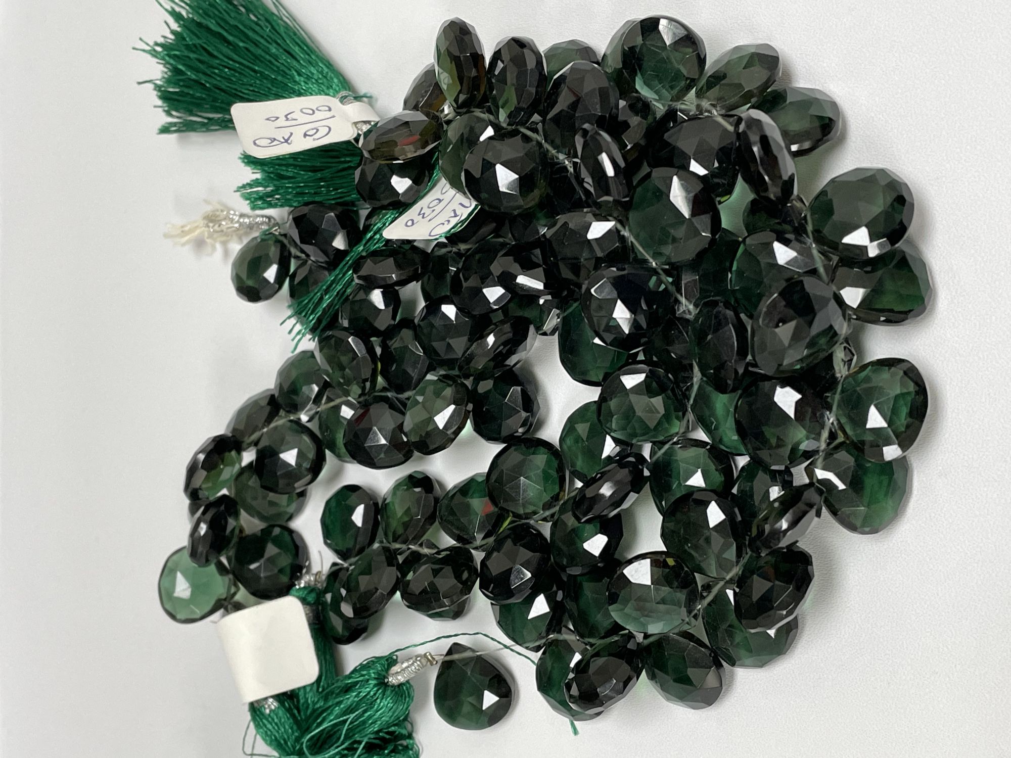 green Hydro Quartz Heart Faceted