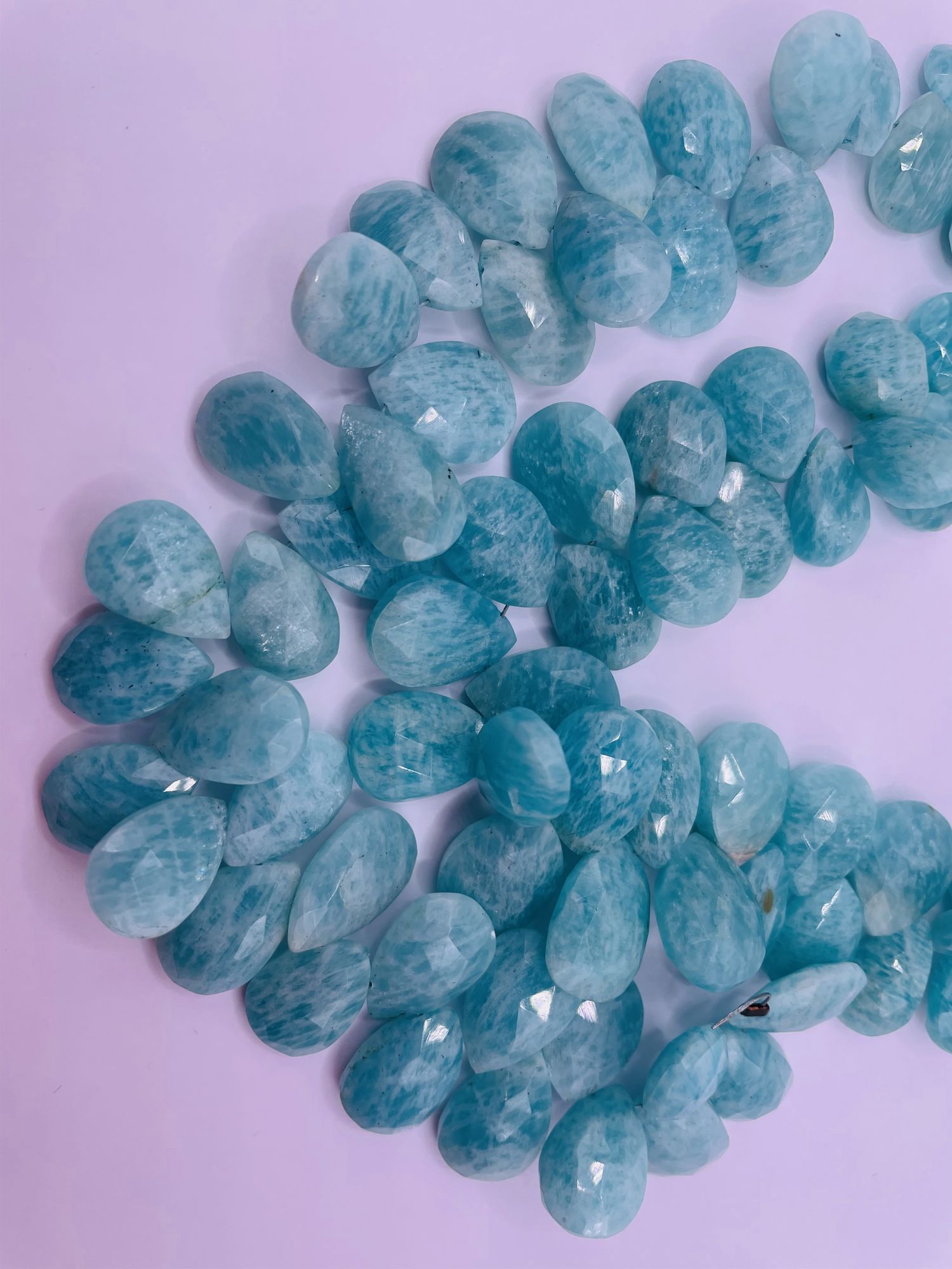 Amazonite Pears Faceted