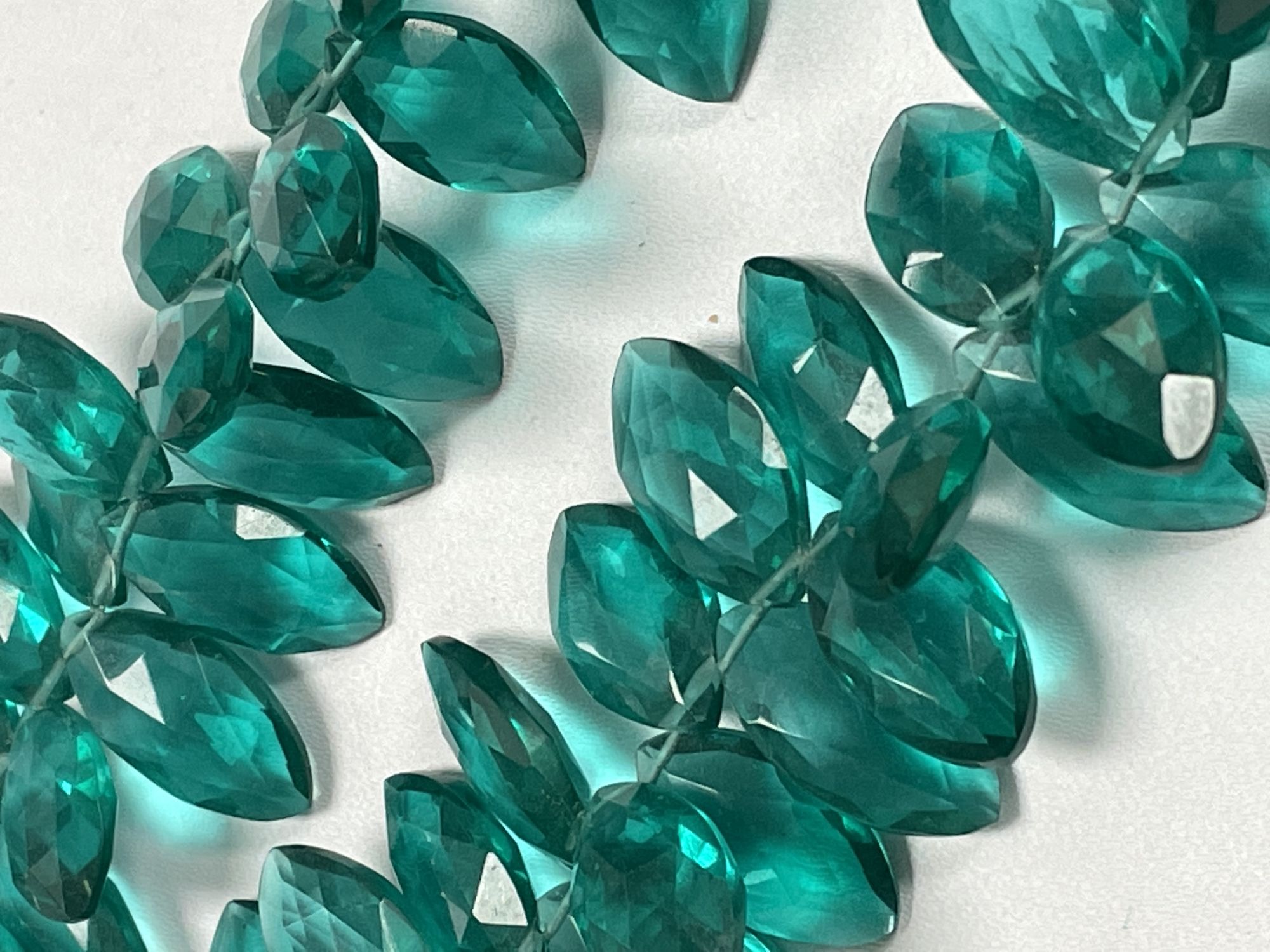 Teal Hydro Quartz Marquise Faceted
