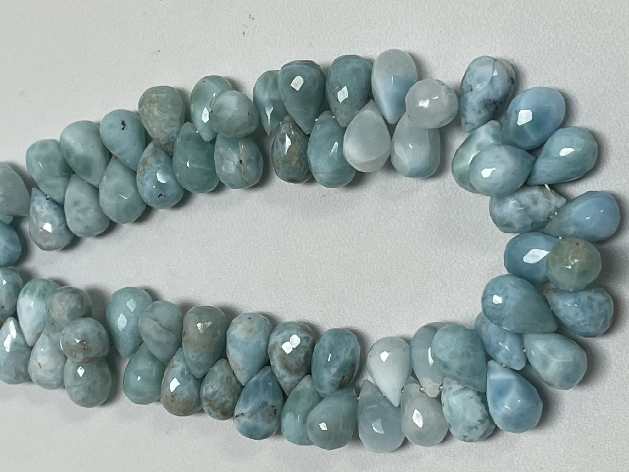 Larimar Drop Faceted