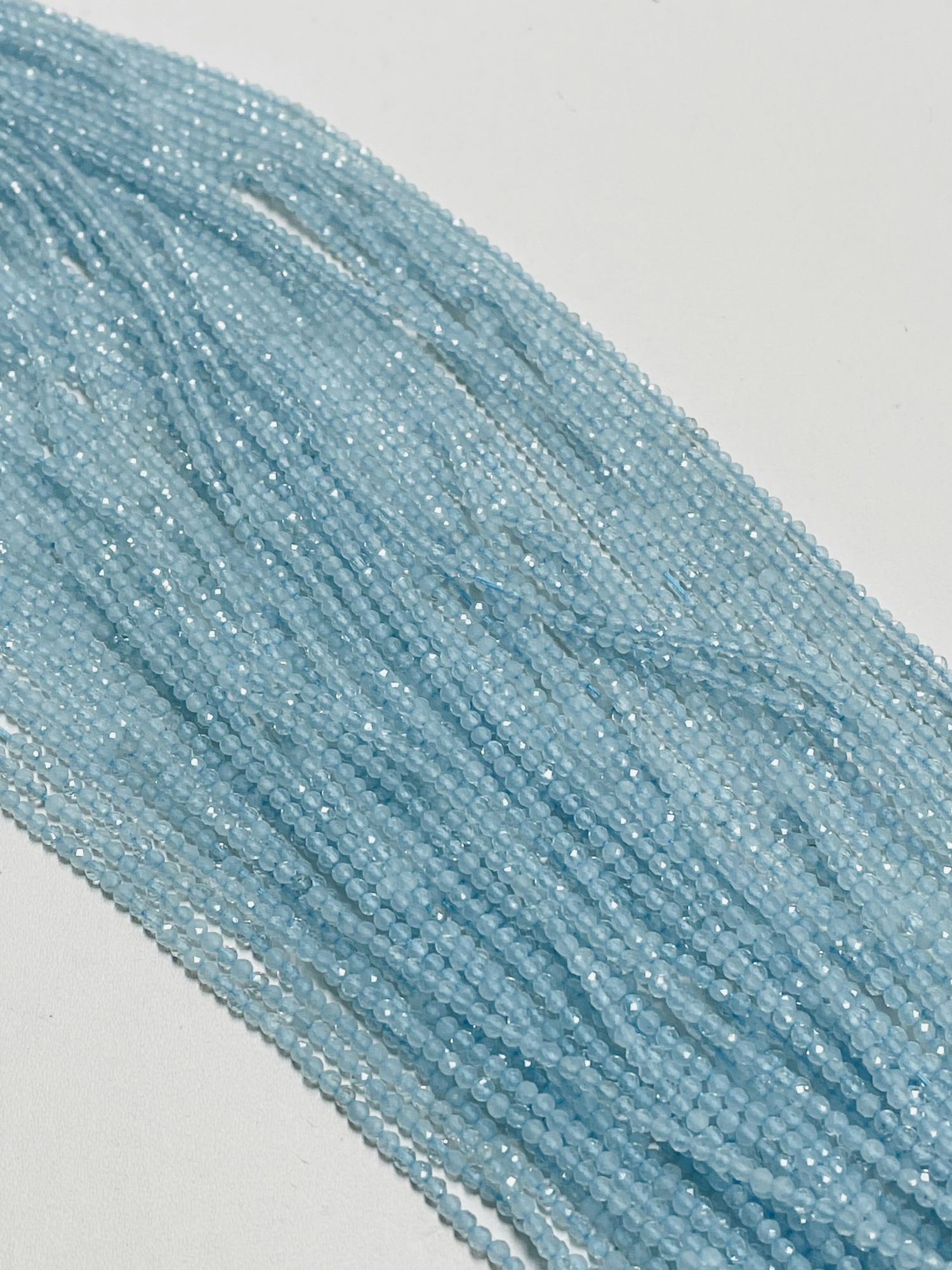 Aquamarine Rondelle Faceted