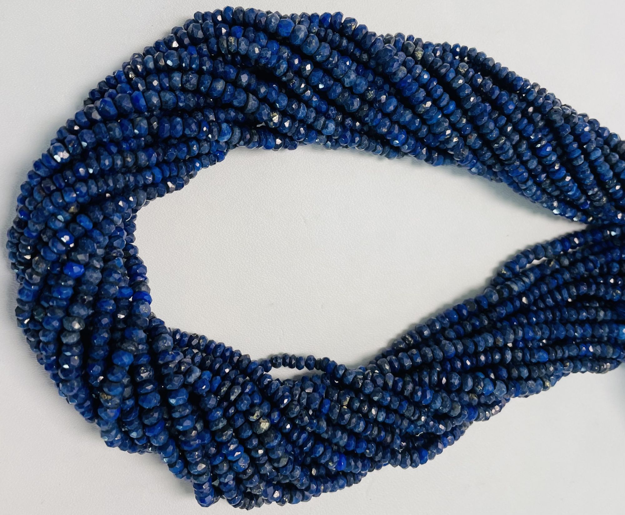 Lapis Rondelle Faceted
