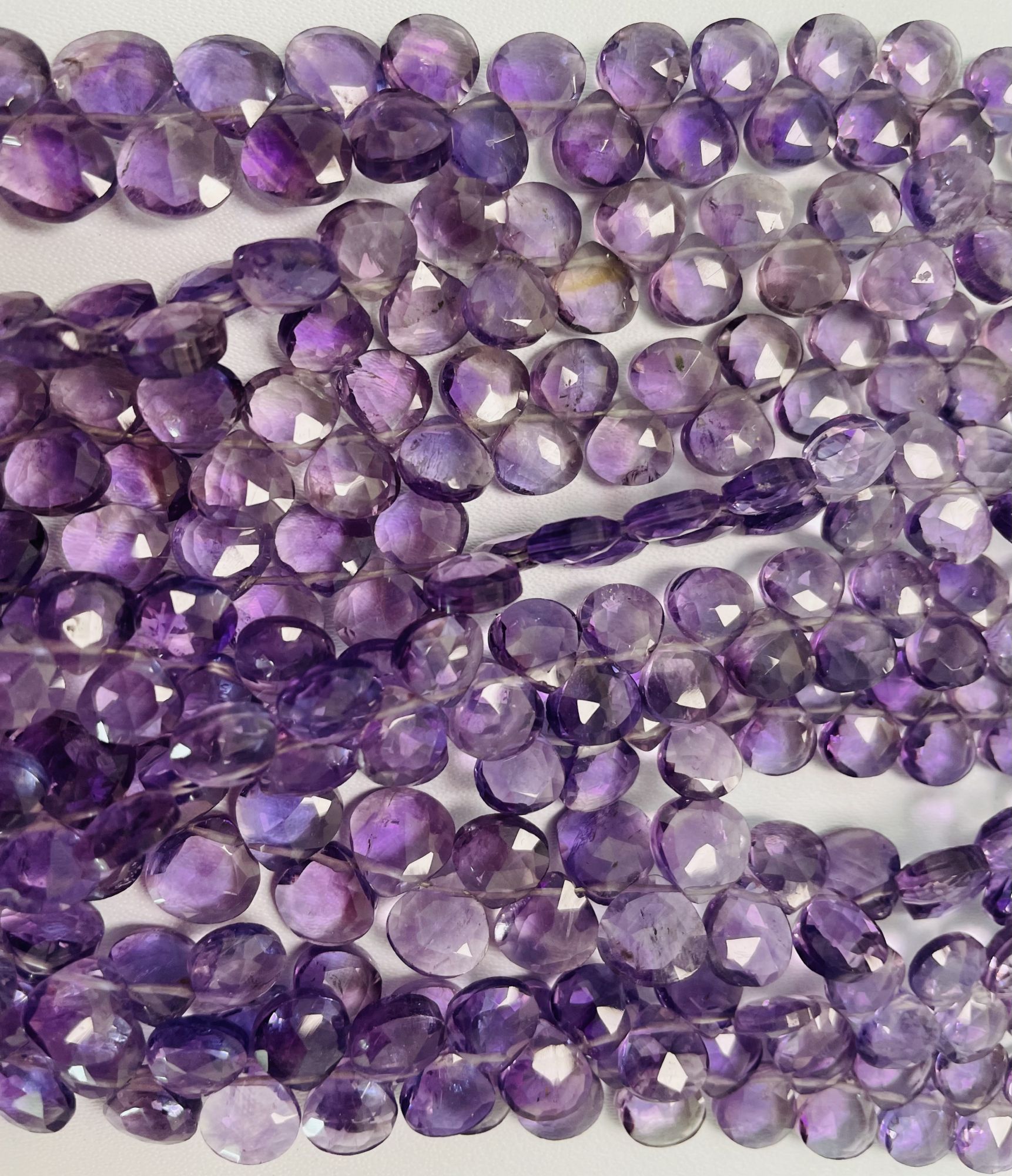 Purple Amethyst Heart Faceted