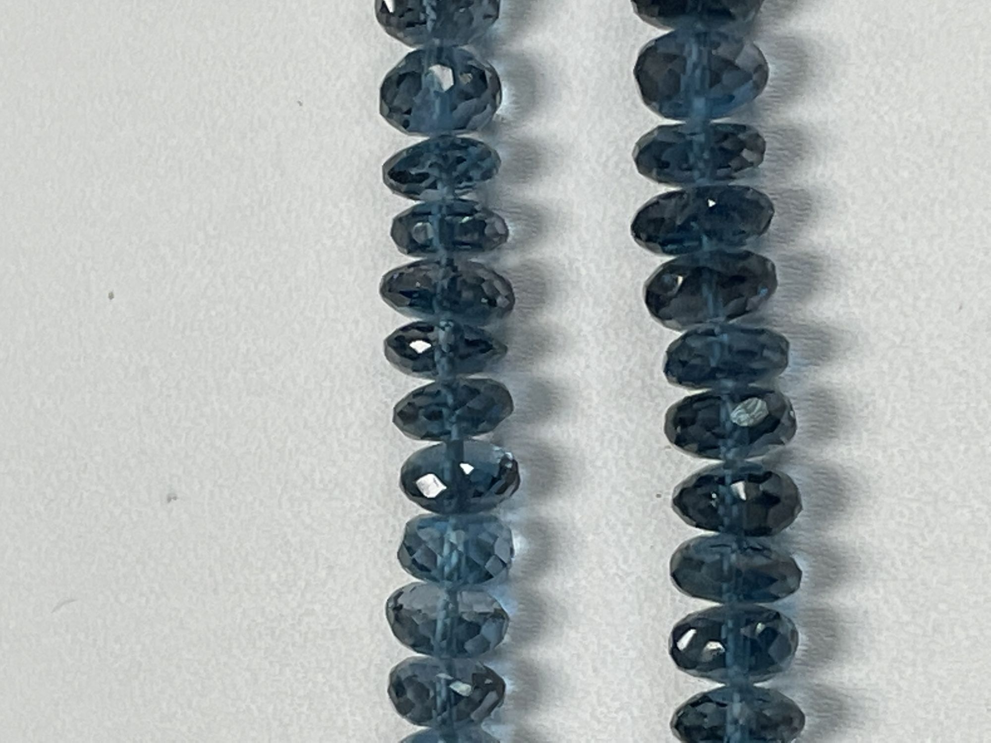 London Blue Topaz Rondelle Faceted