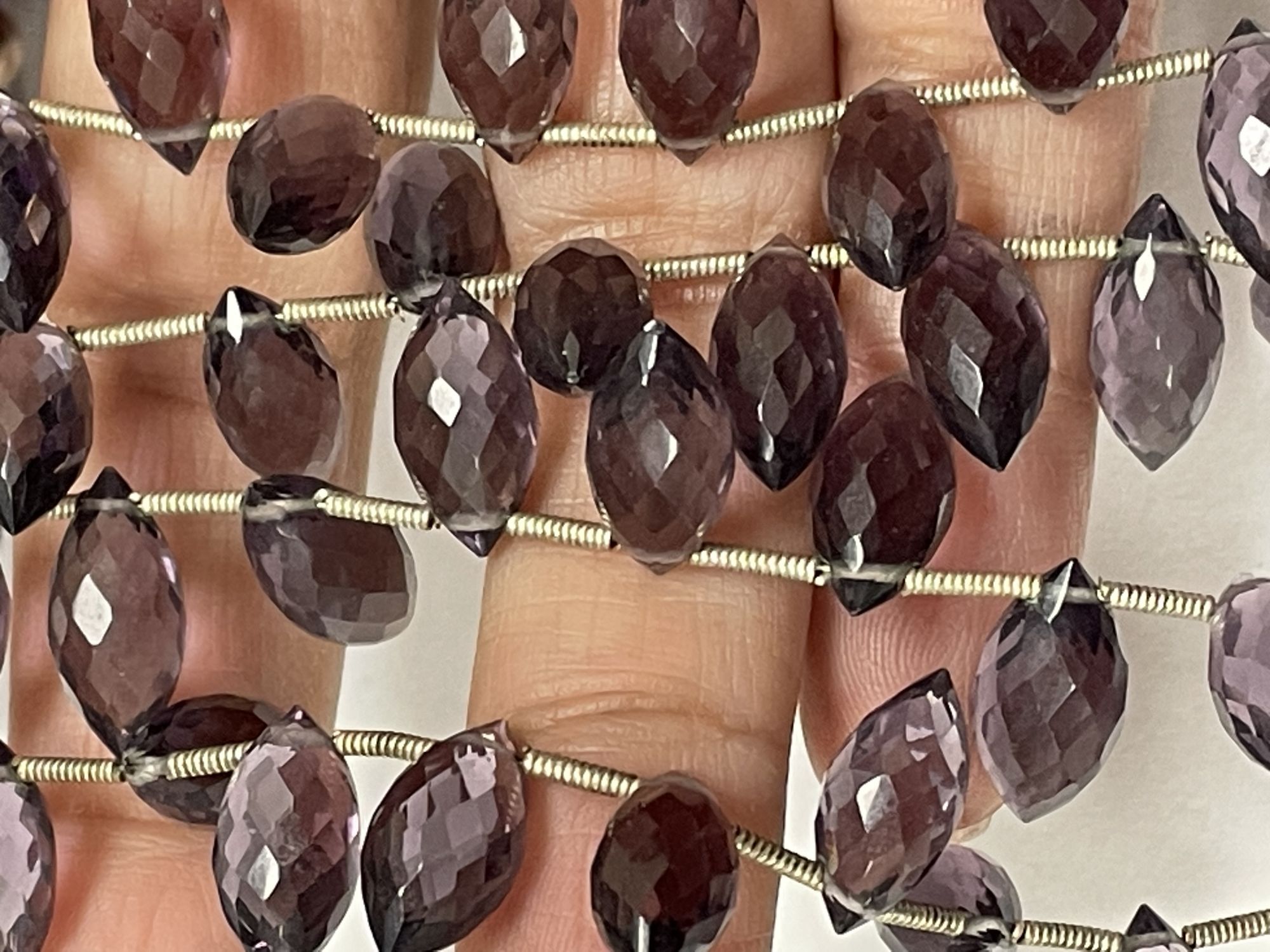 Purple Hydro Quartz Puff Marquise Faceted