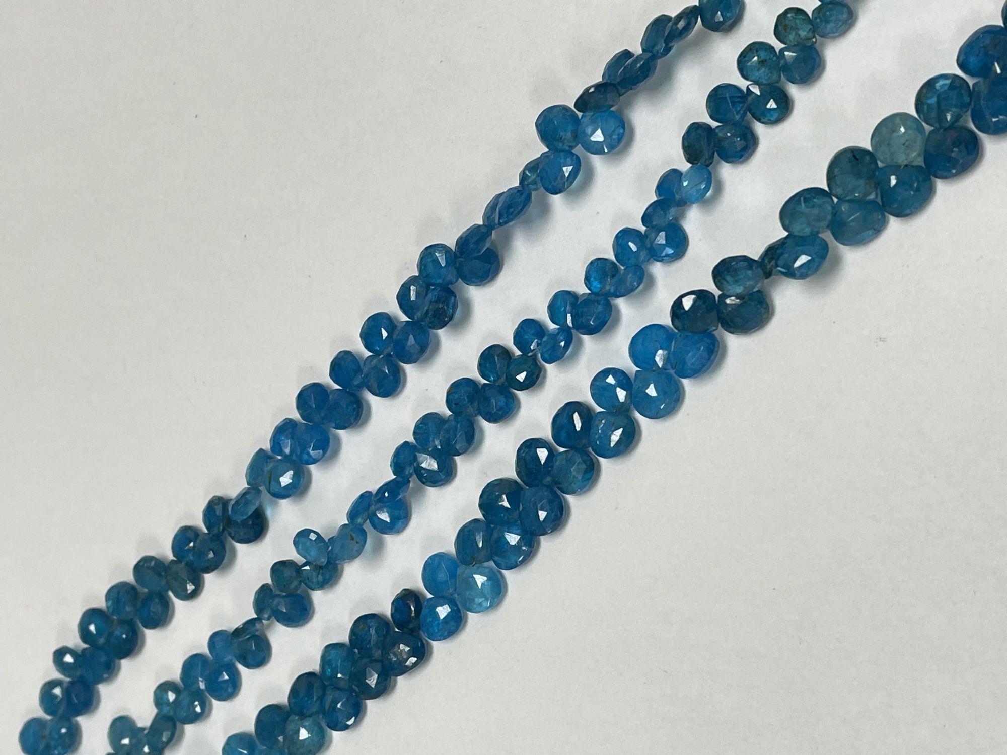 Shaded Blue Apatite Heart Faceted