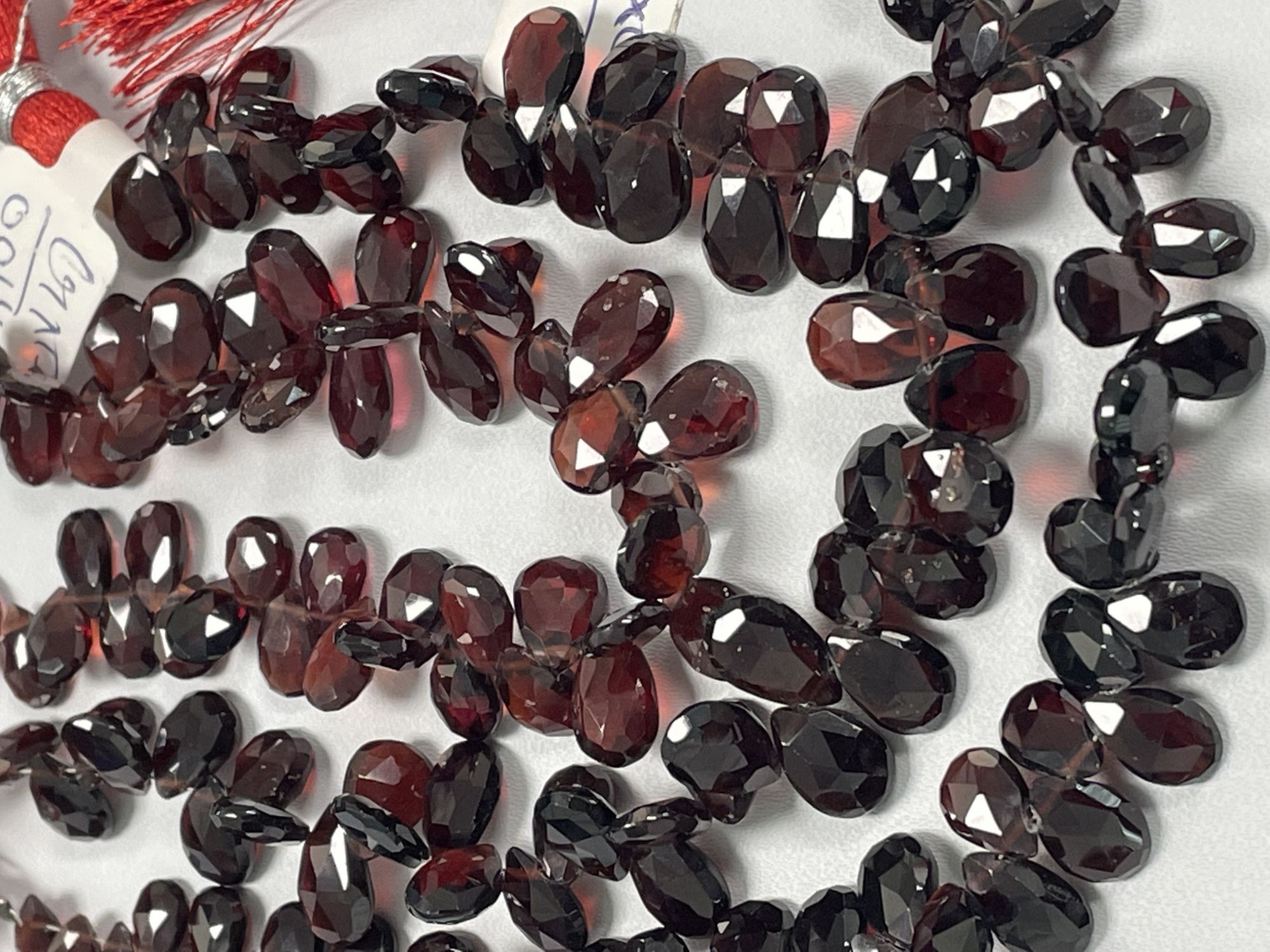 Red Garnet Pear Faceted