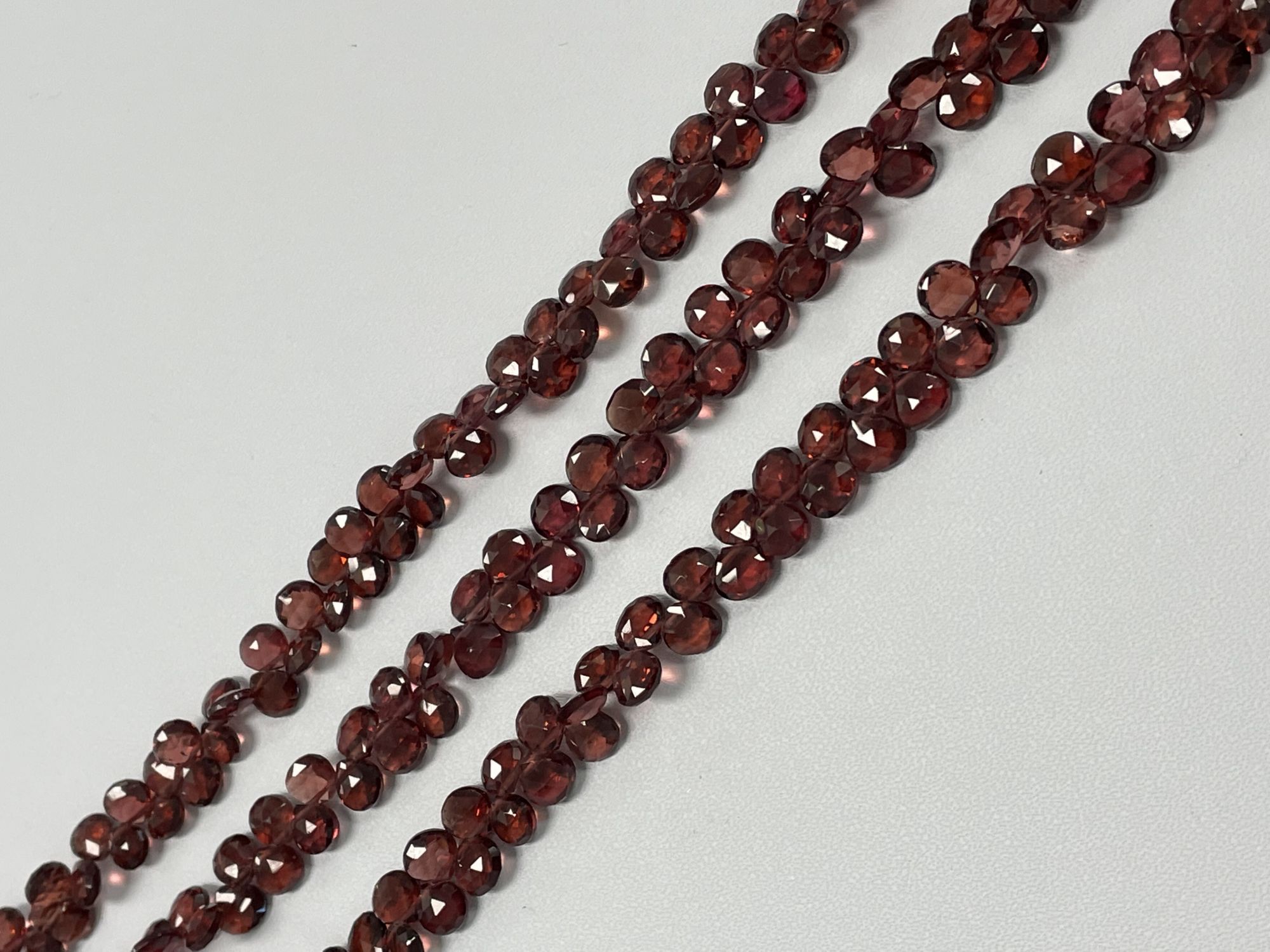 Red Garnet Heart Faceted
