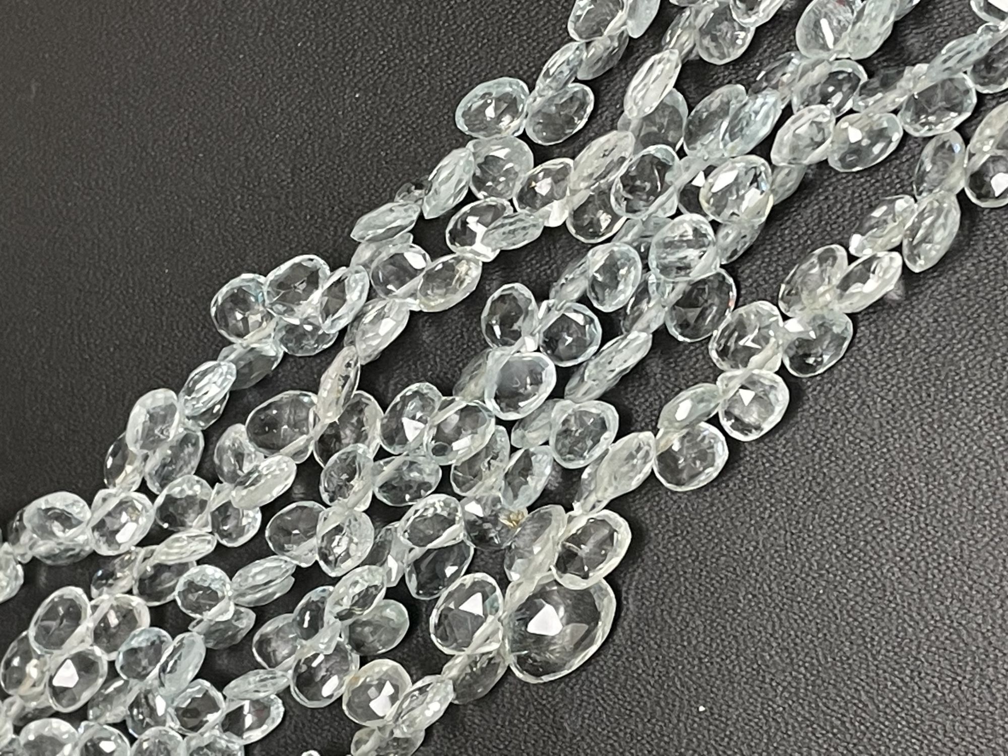 Aquamarine Heart Faceted