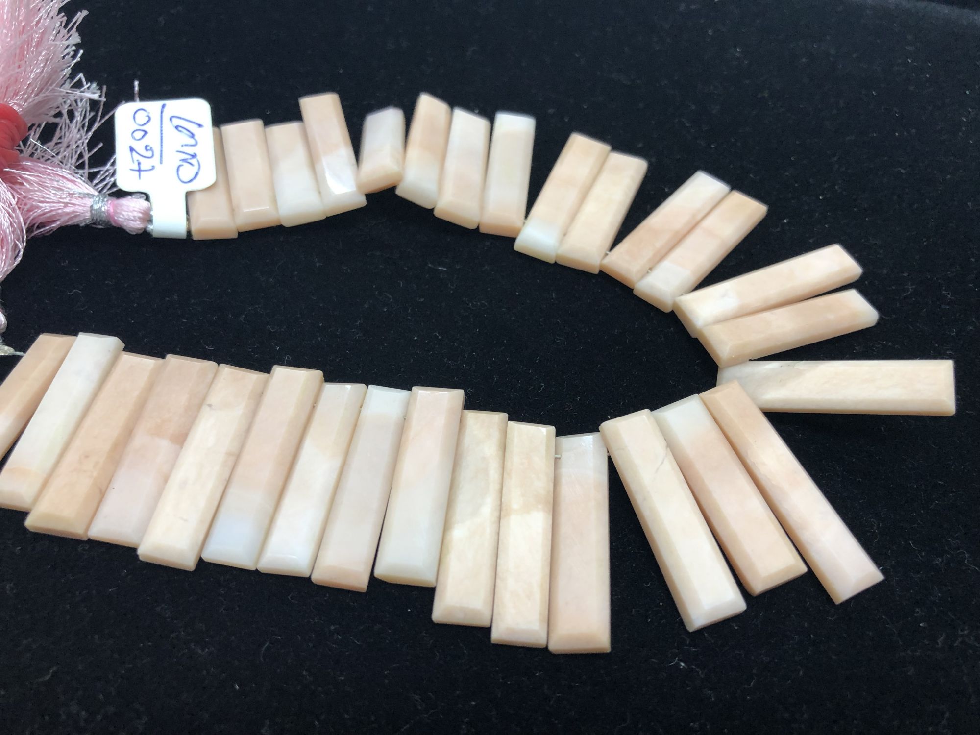 Pink Opal Rectangles Faceted