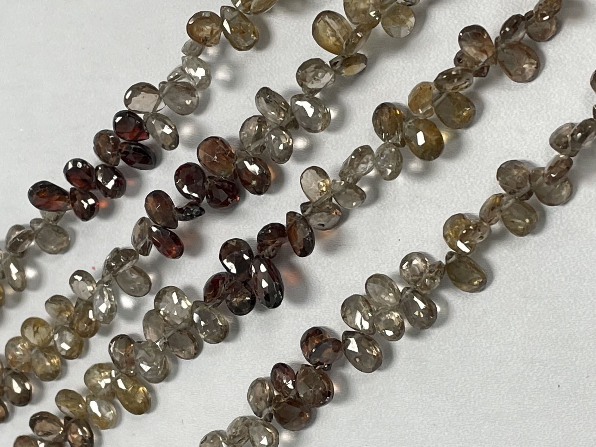 Shaded Zircon Pear Faceted