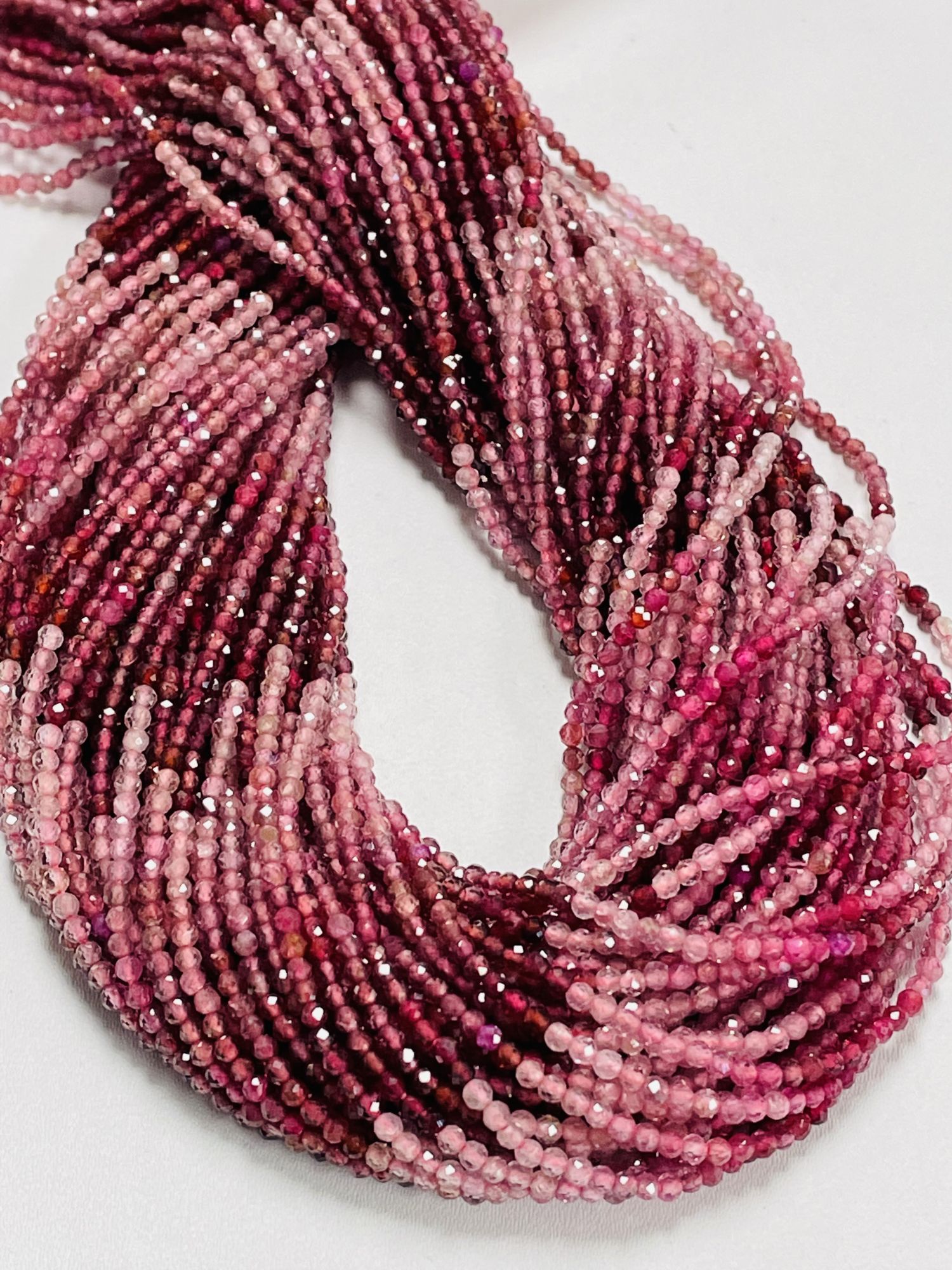 Shaded Pink Spinel Rondelle Faceted