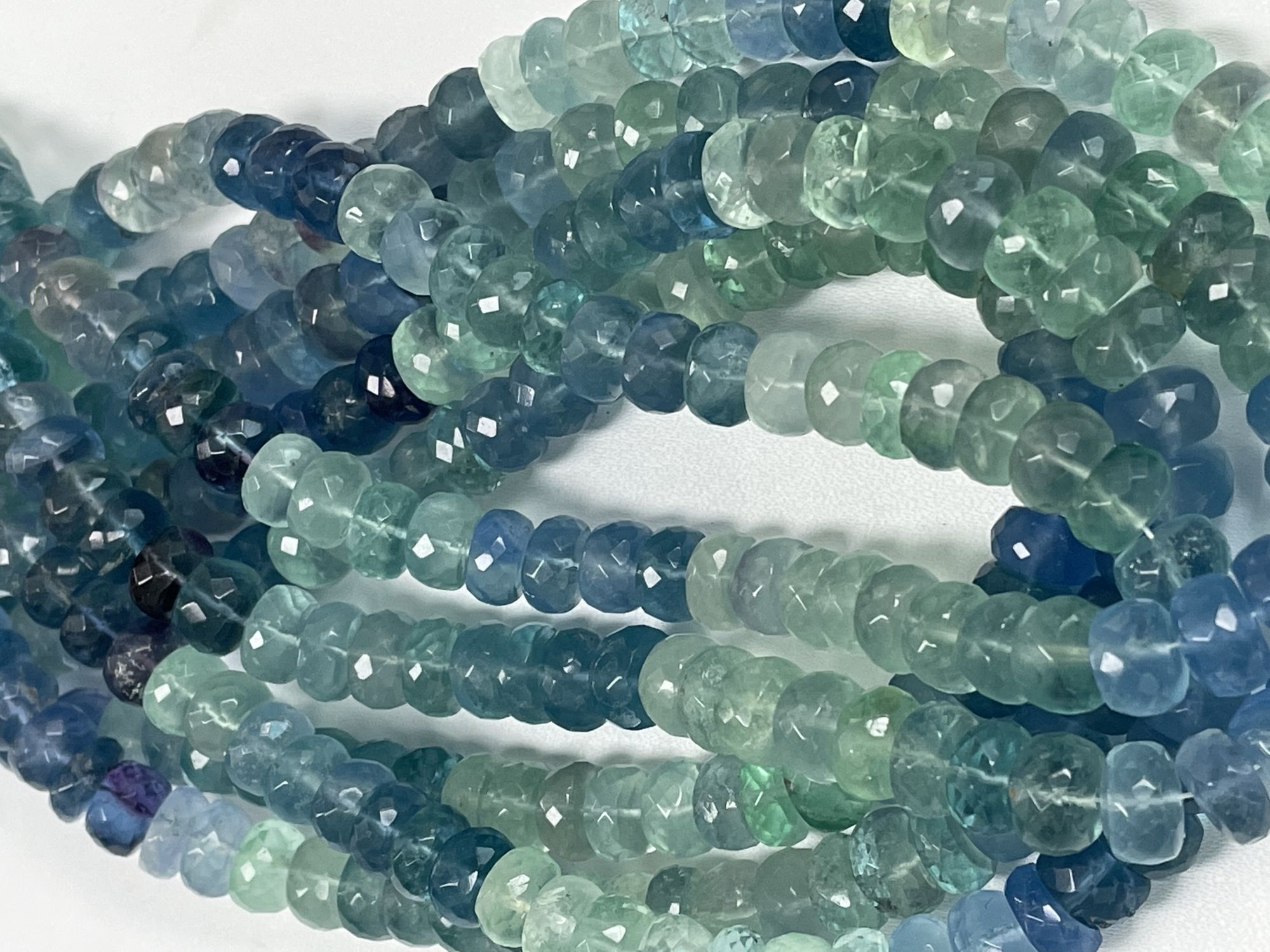Fluorite Rondelle Faceted