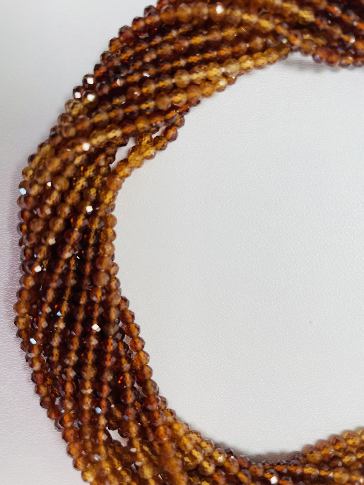Hessonite Garnet Rondelle Faceted