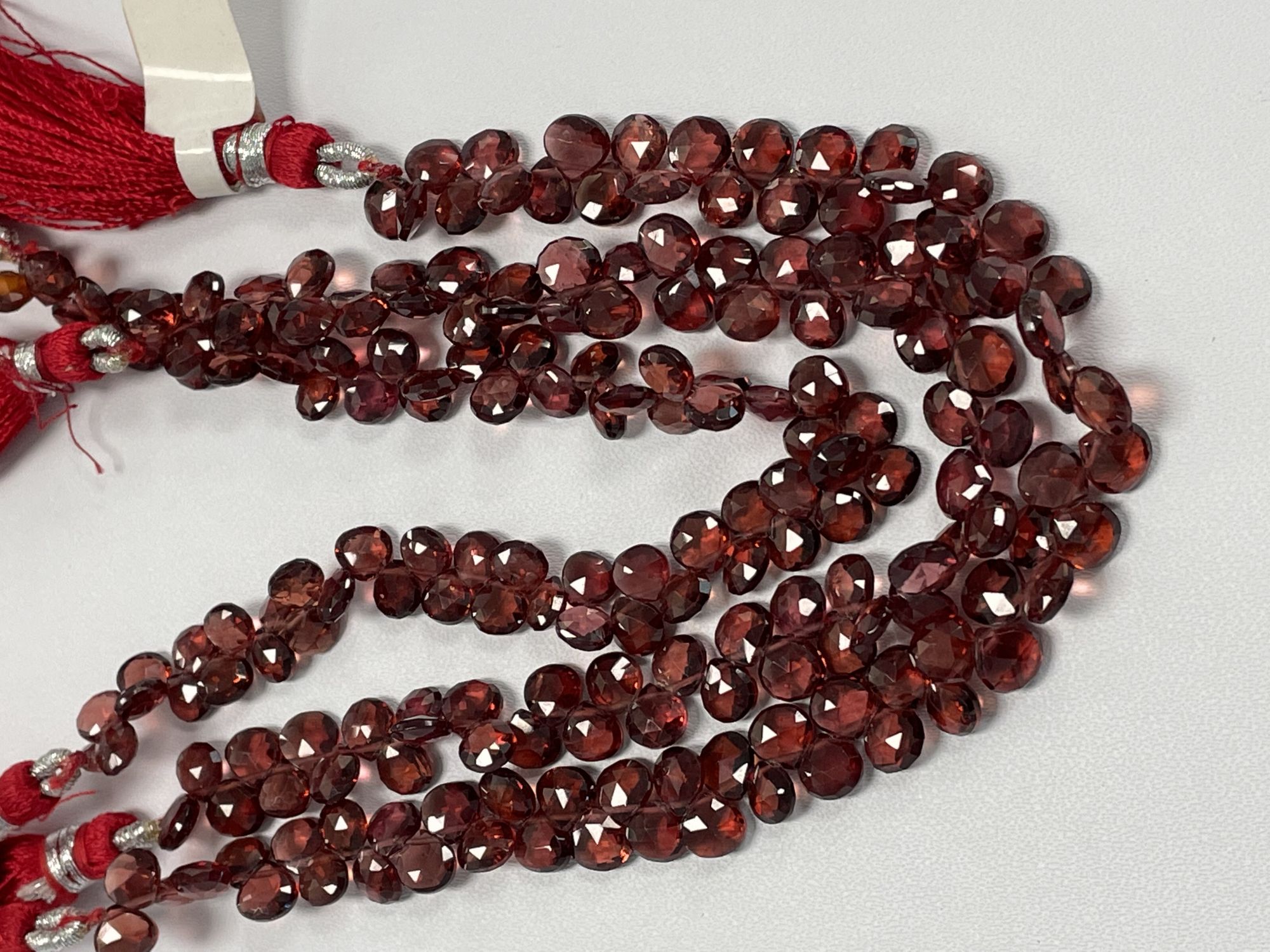 Red Garnet Heart Faceted