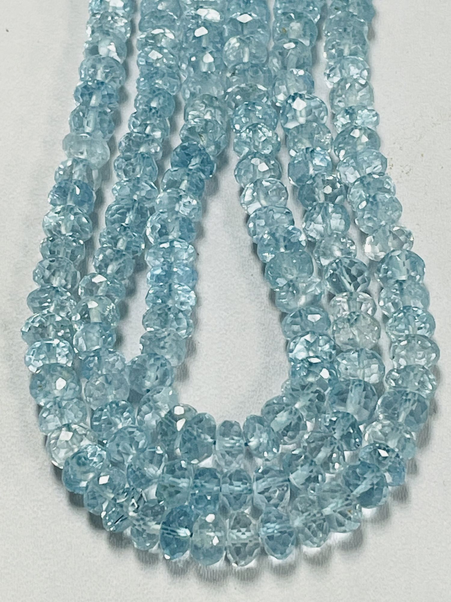 Sky Blue Topaz Rondelle Faceted