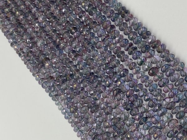 Bi- Color Mystic Quartz Rondelle