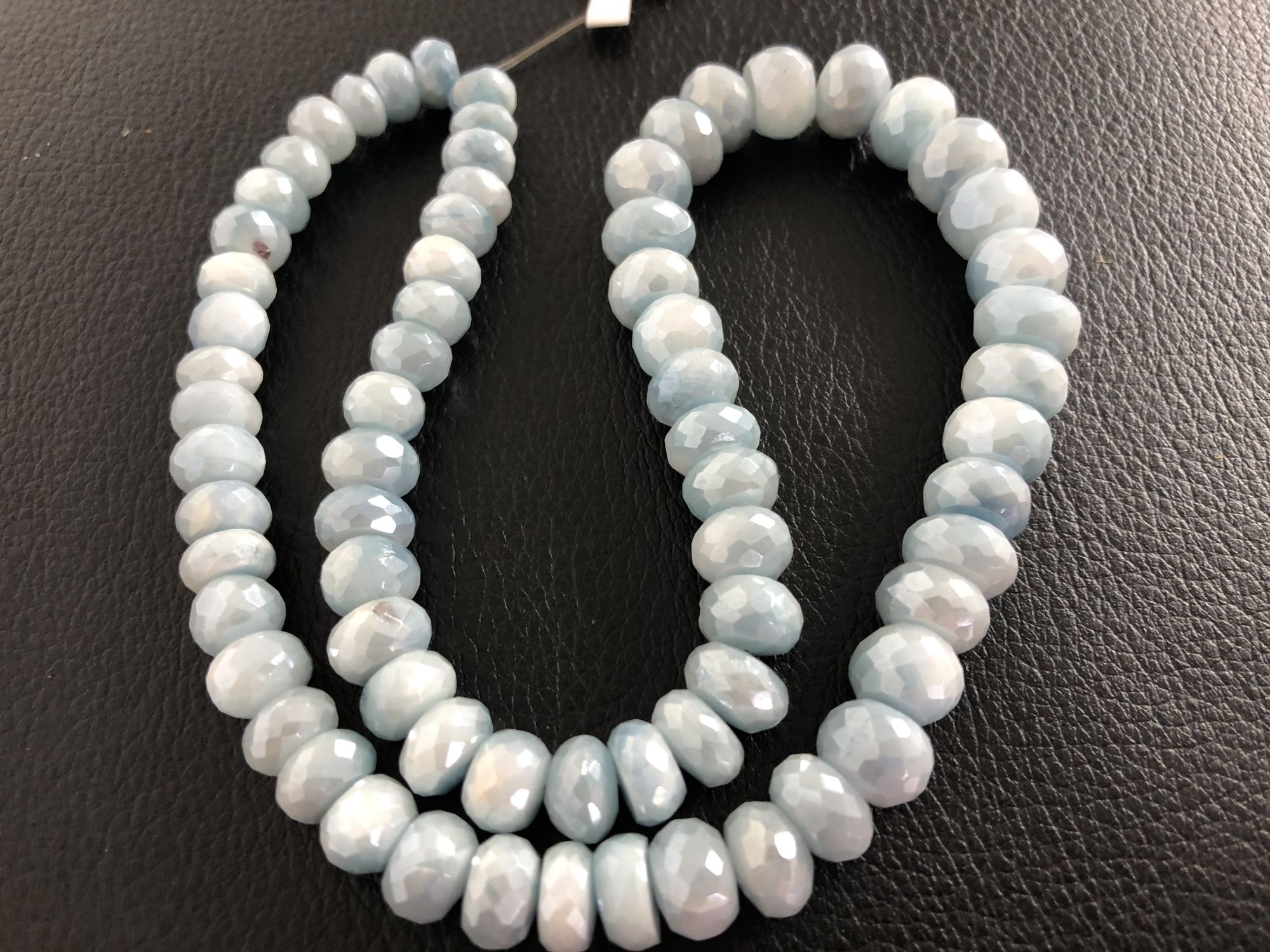 Coated Moonstone Rondelle