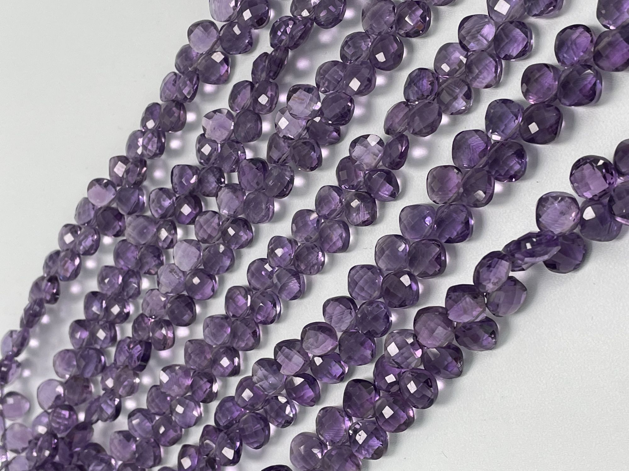 Purple Amethyst Cushion Faceted