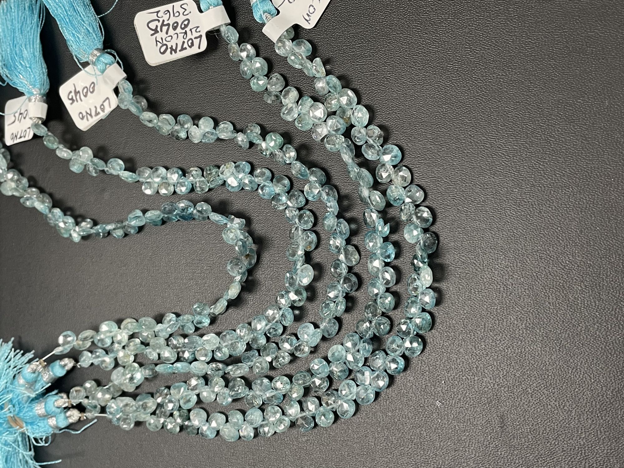 Blue Zircon Heart Faceted