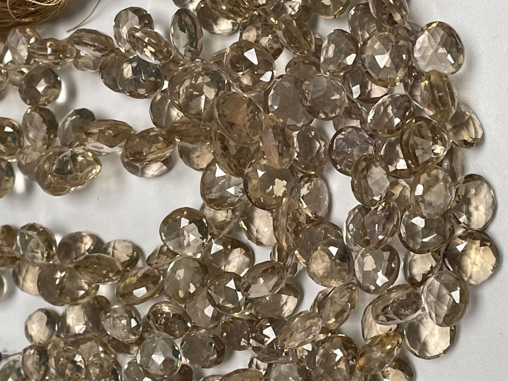 Champagne Quartz Heart Faceted