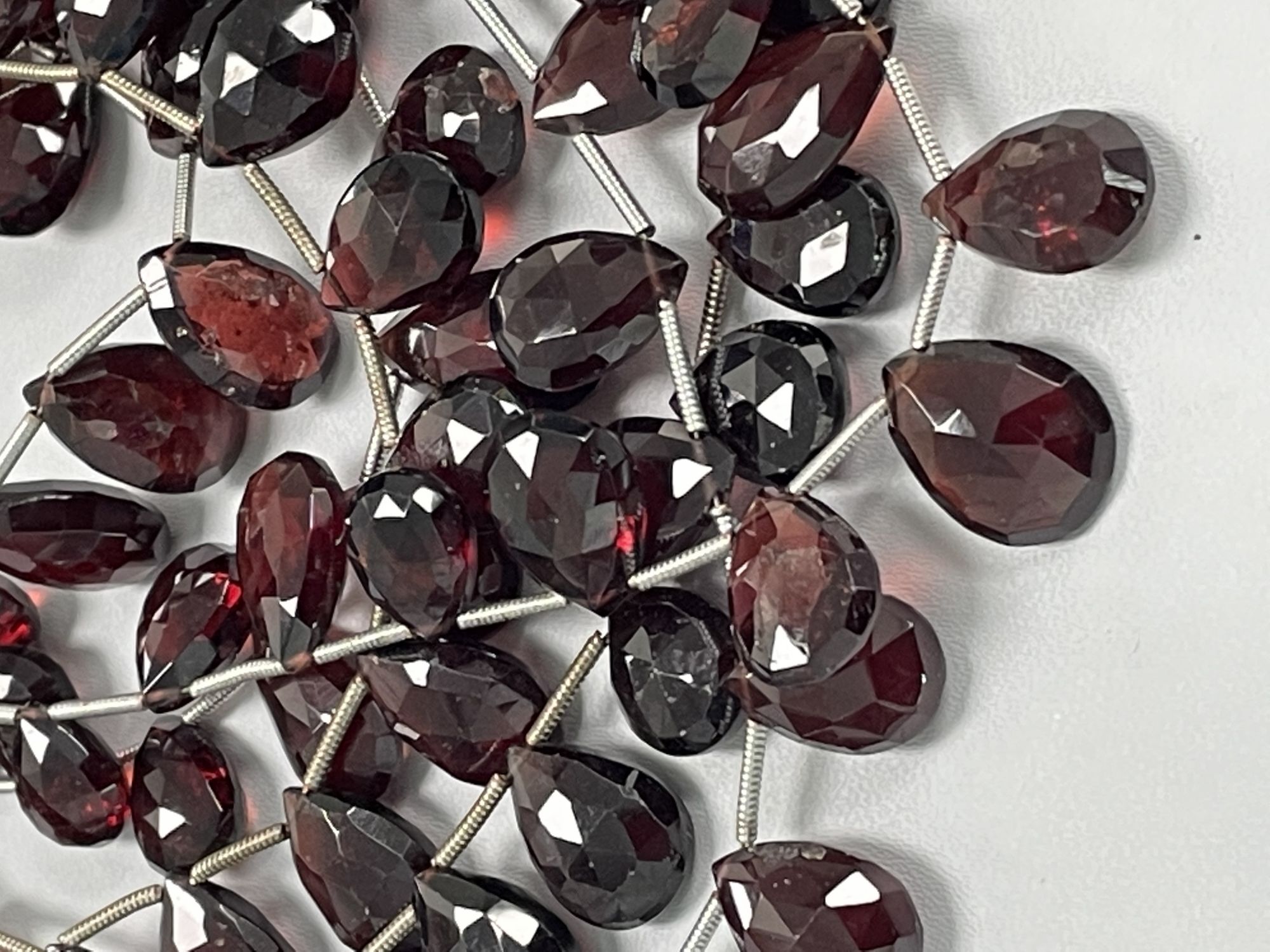 Red Garnet Pear Faceted