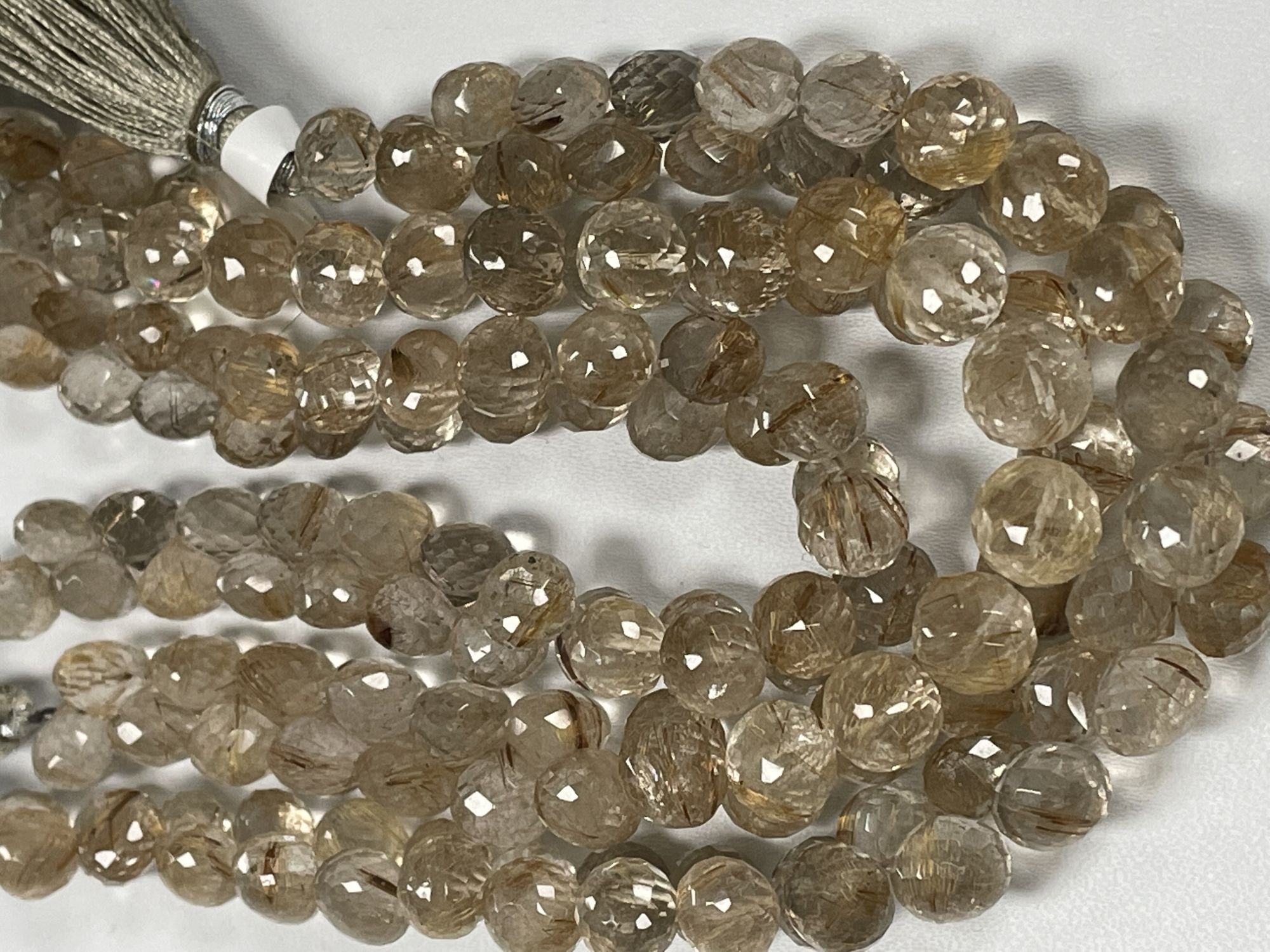 Golden Rutilated Quartz Onion Faceted