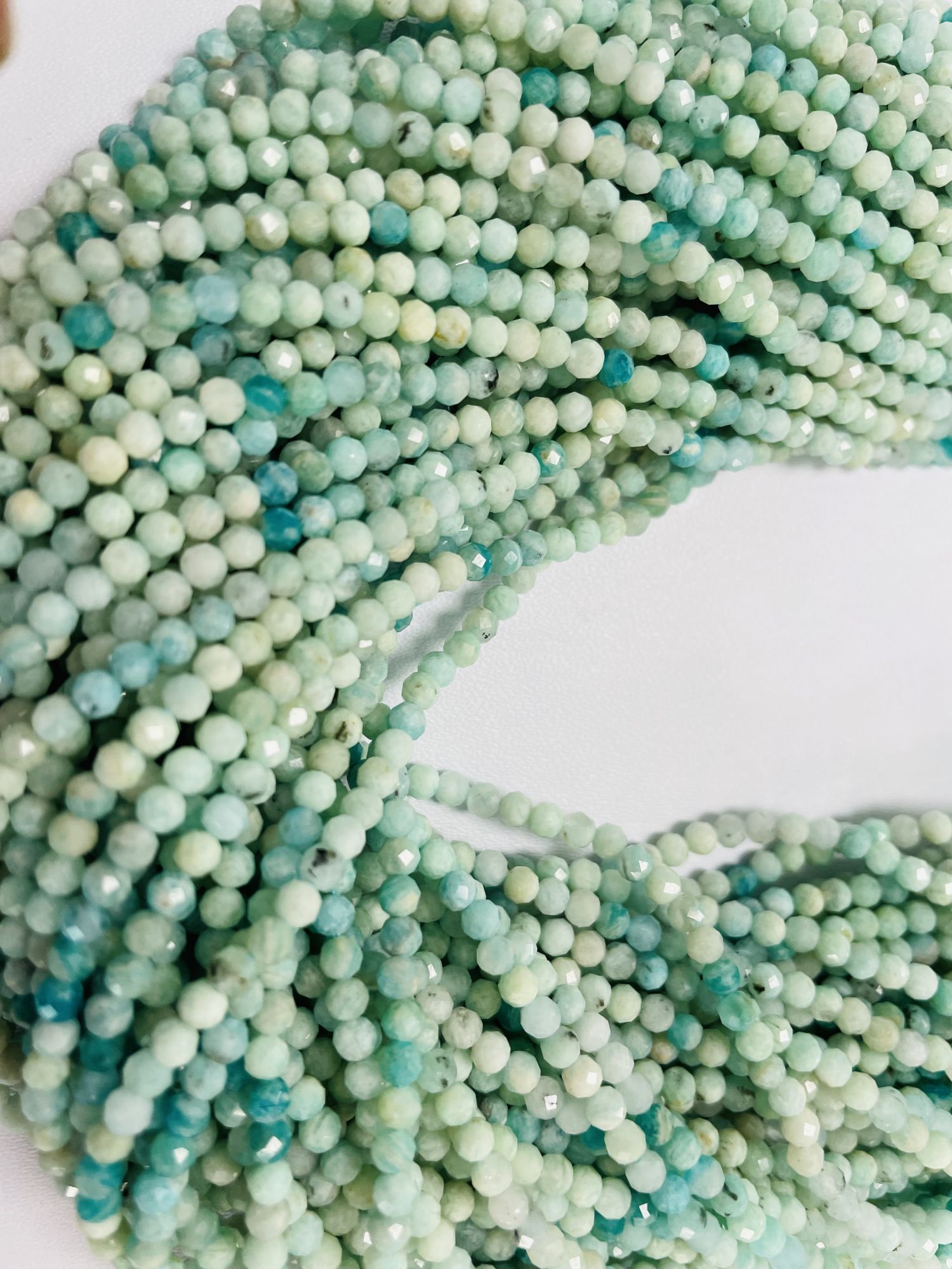 Shaded Amazonite Rondelle Faceted