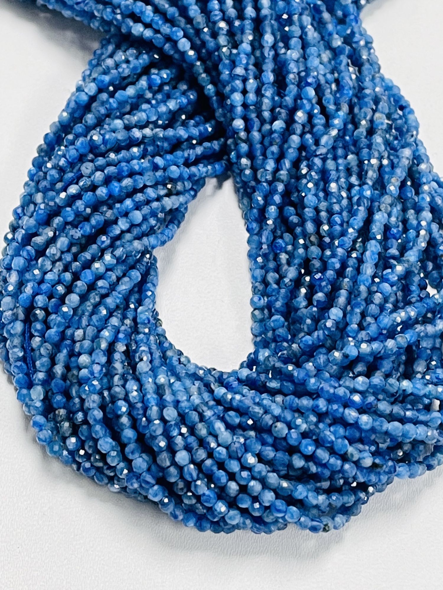 Blue Kyanite Rondelle Faceted