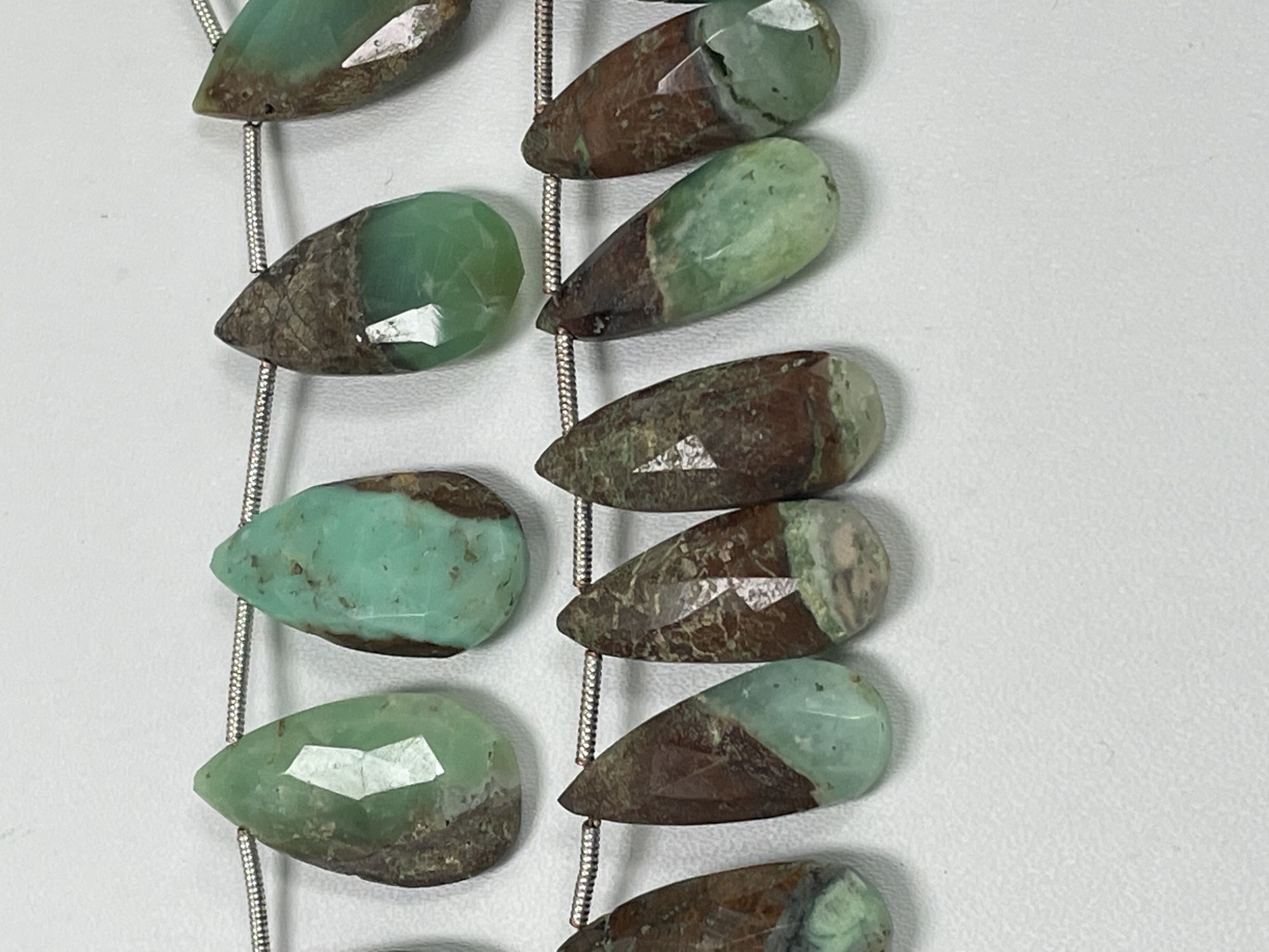 Chrysoprase Pears Faceted