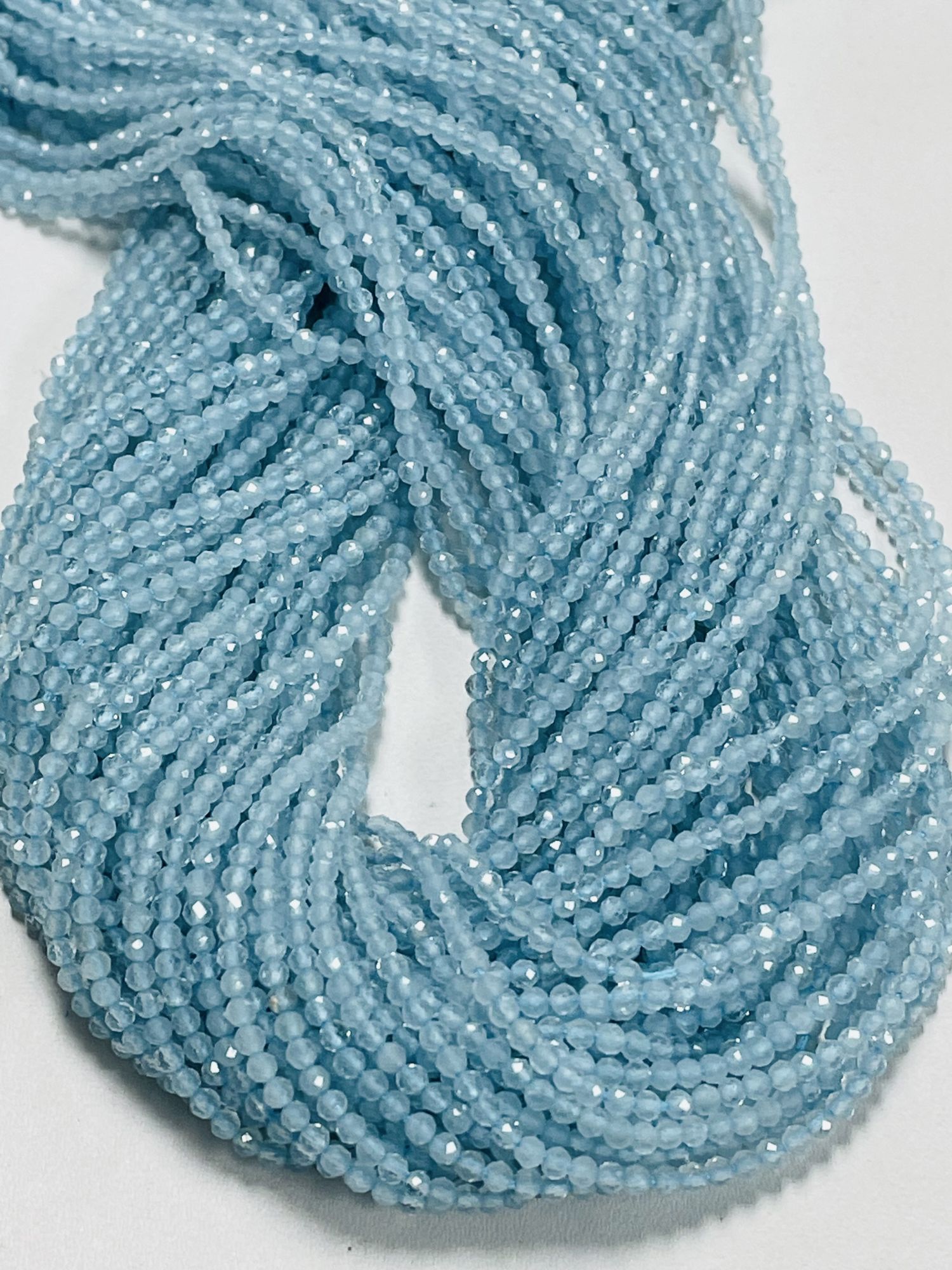 Aquamarine Rondelle Faceted