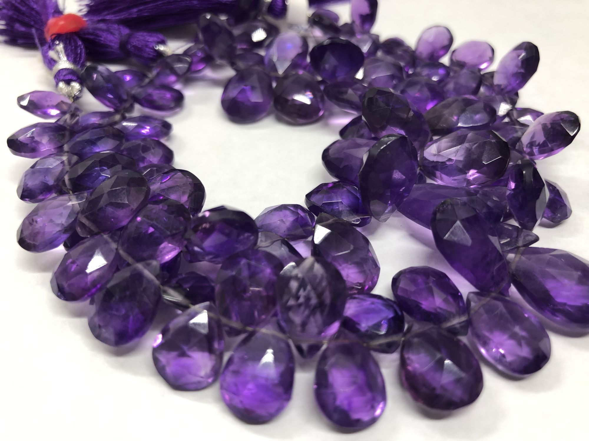 Amethyst Pears Faceted