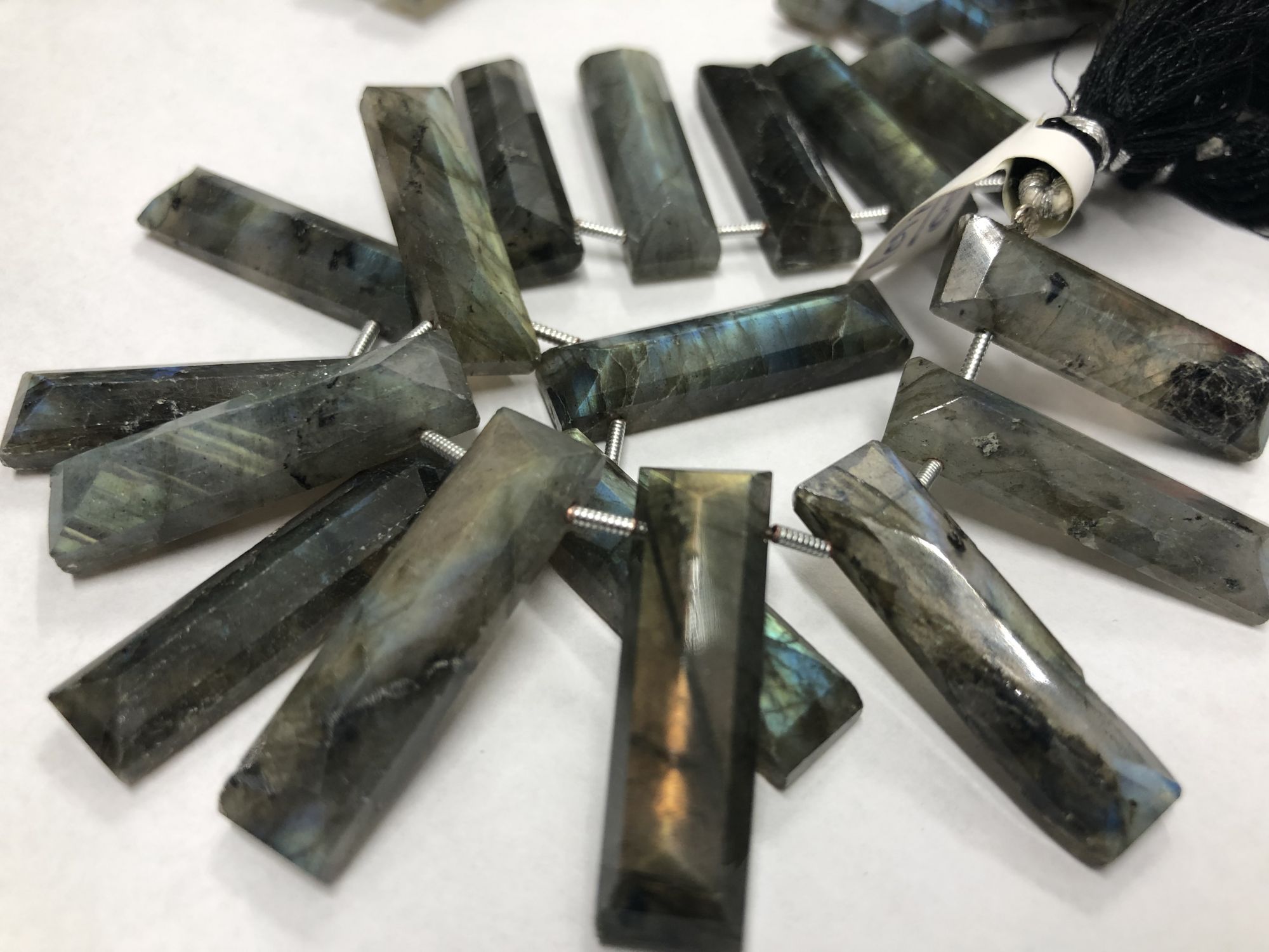 Labradorite Rectangles Faceted