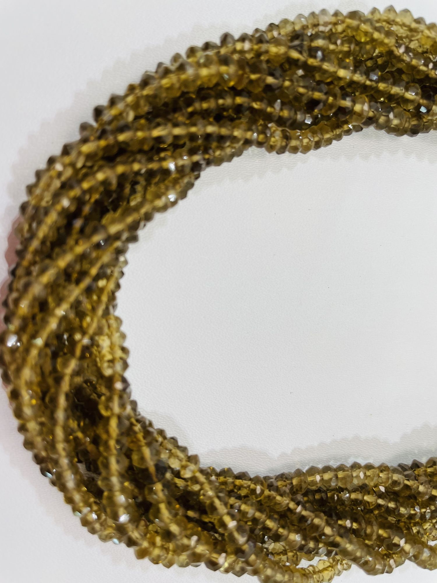 Beer Whiskey Quartz Rondelle Faceted