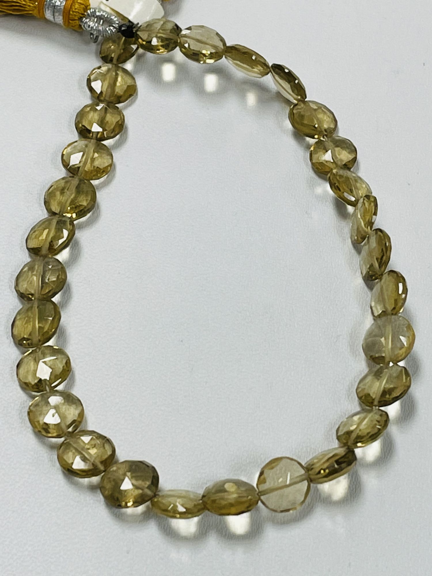 Champagne Quartz Coin Faceted