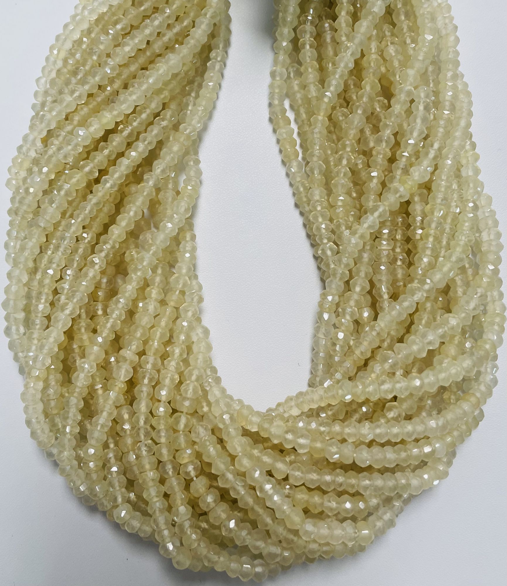 Coated Pearl Chalcedony Rondelle Faceted