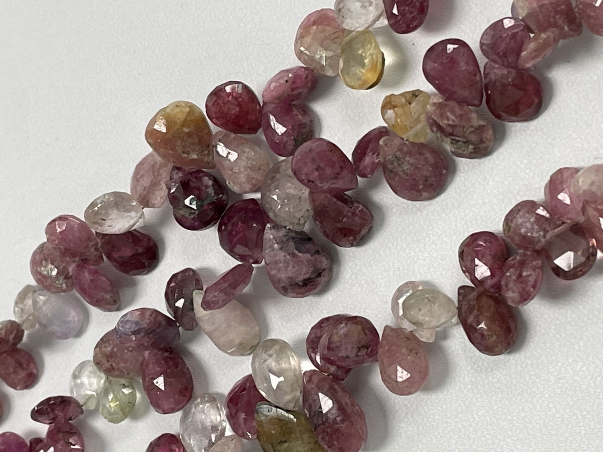 Multi Color Sapphire Pear Faceted