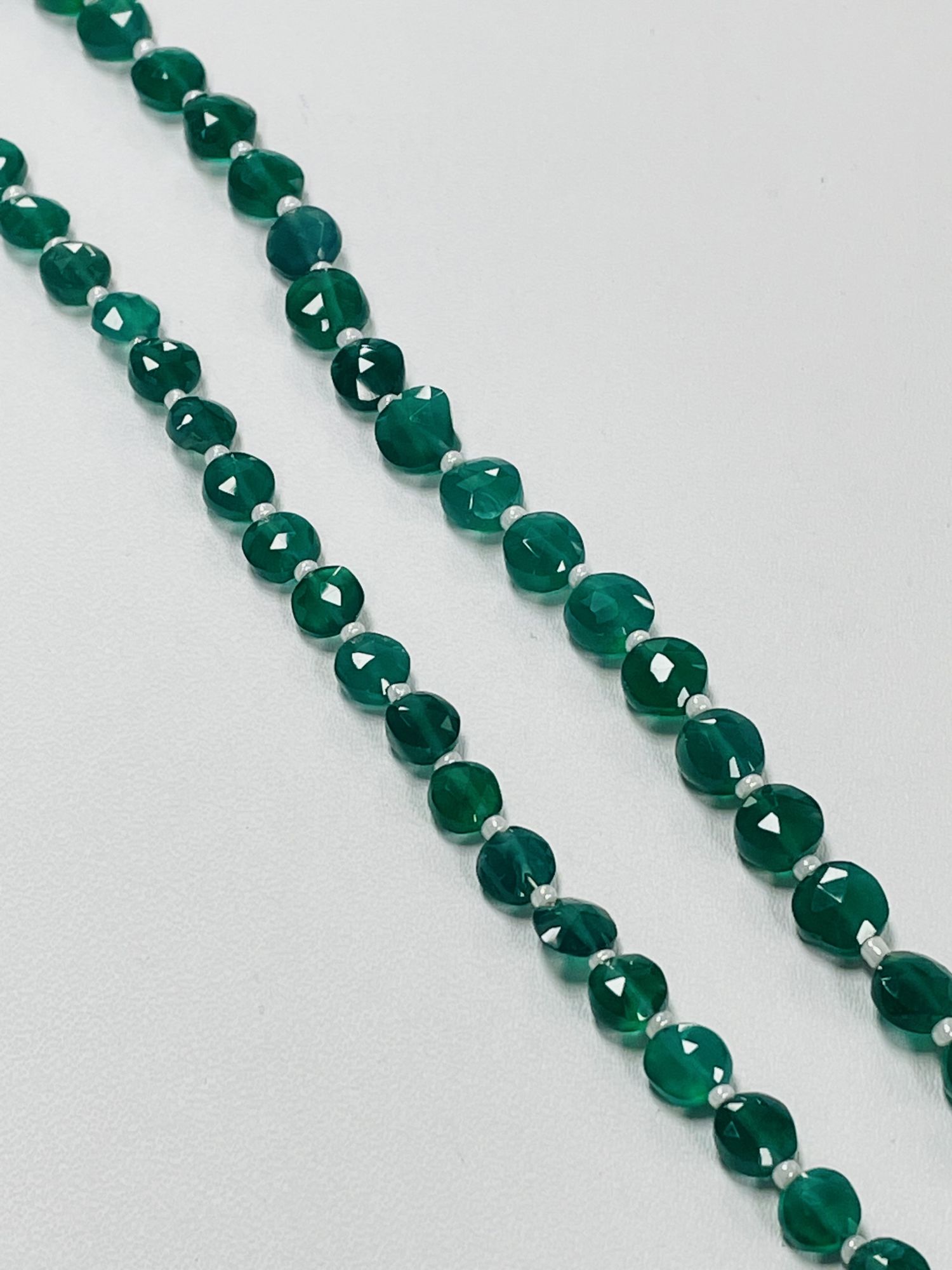 Green Onyx Coin Faceted