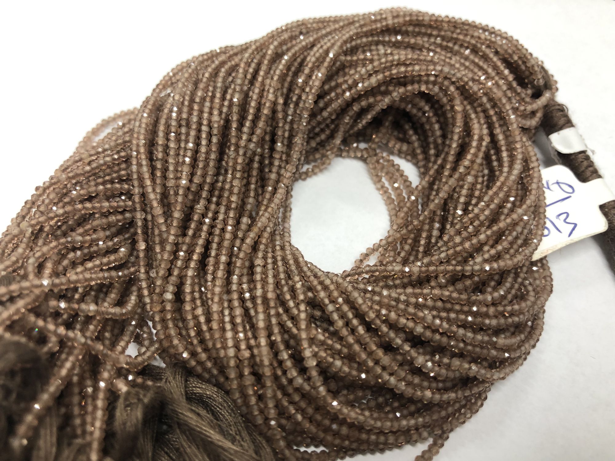 Brown Zircon Rondelles Faceted