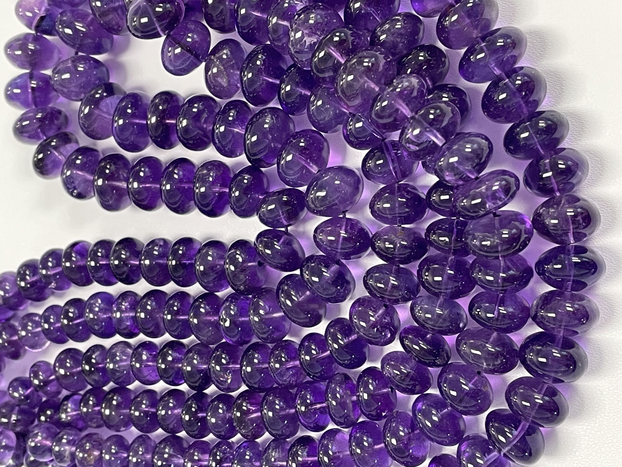 Purple Amethyst Rondelle Smooth