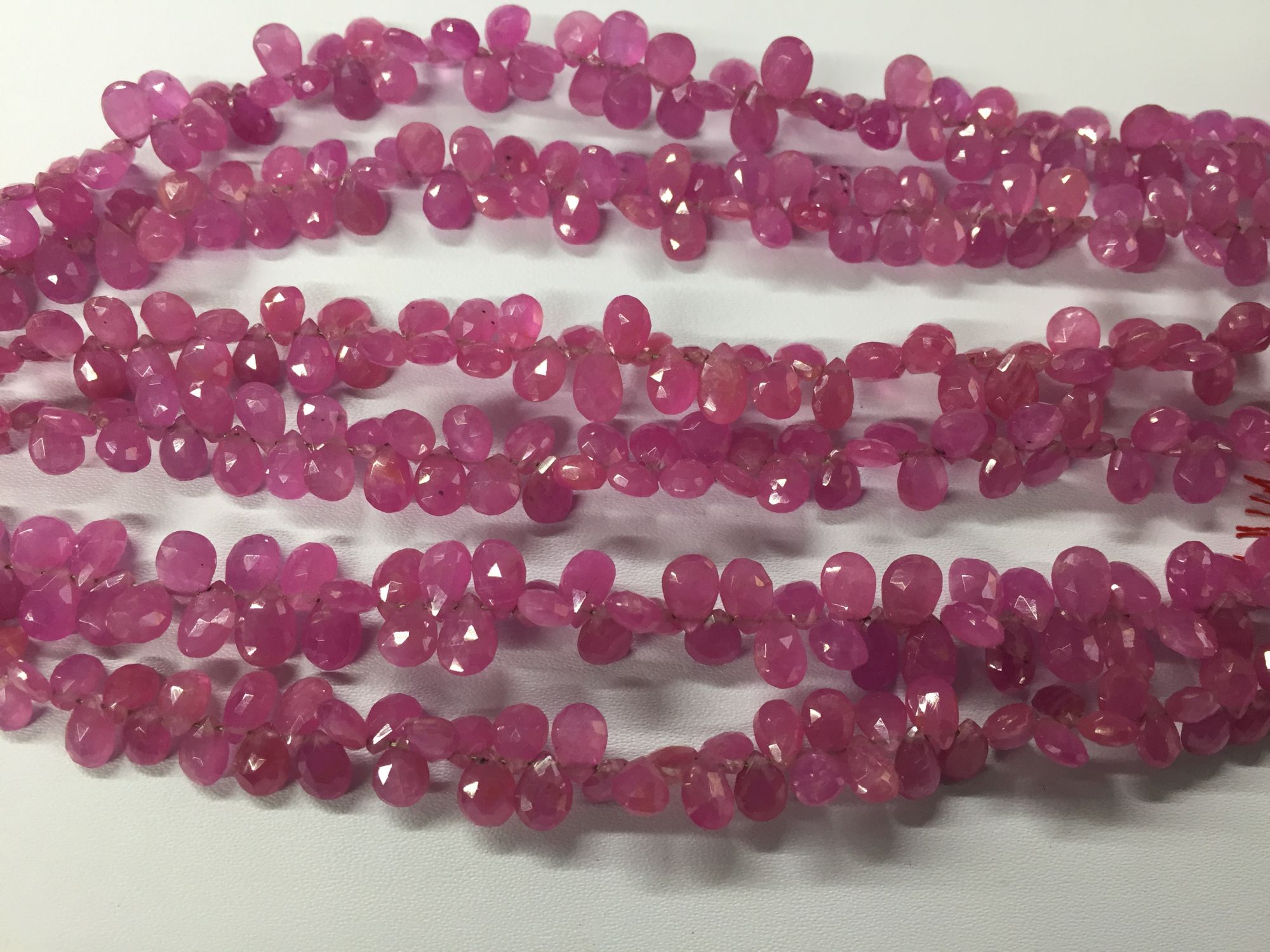 Pink sapphire Pears Faceted GF