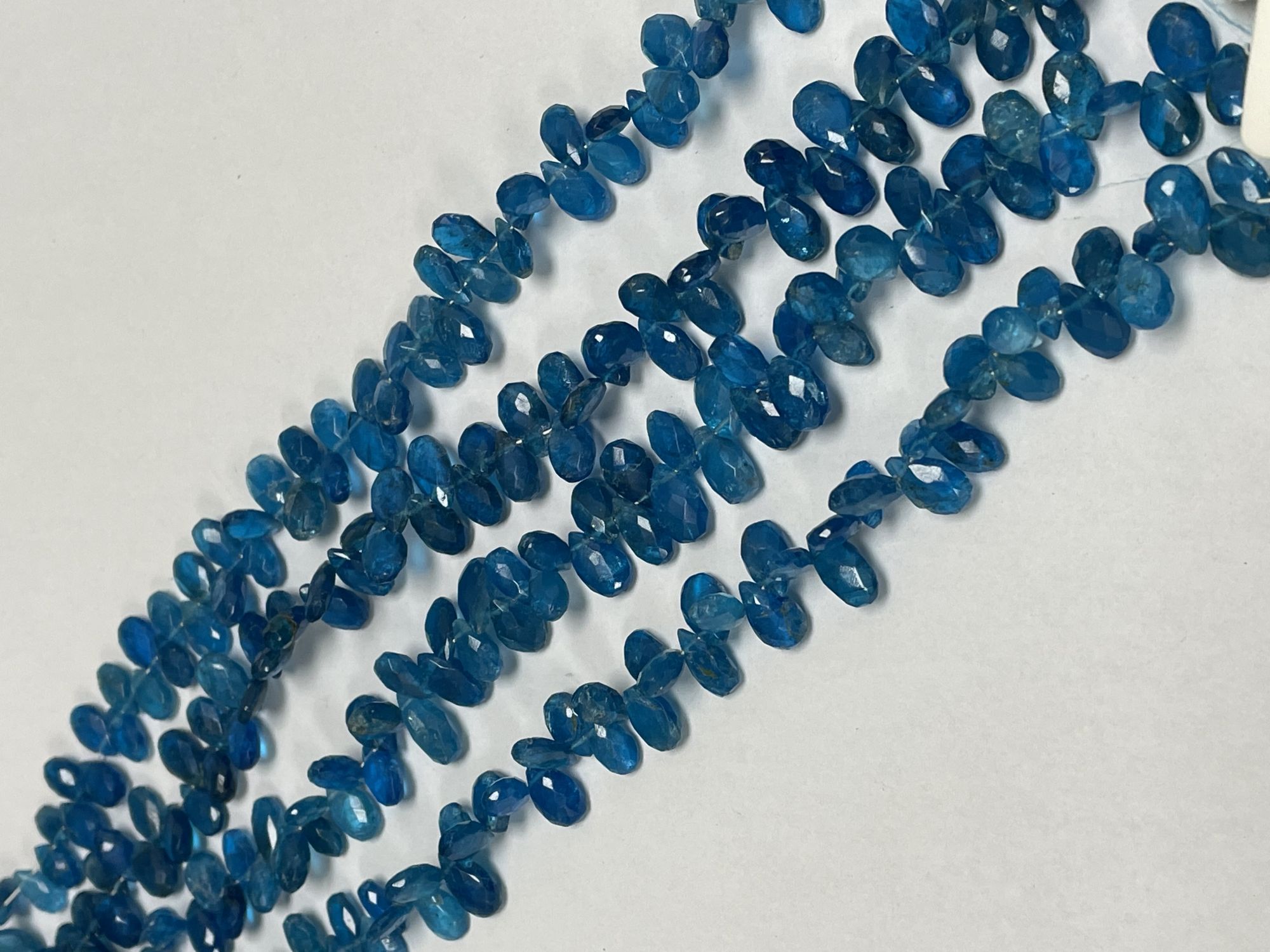 Blue Apatite Pear Faceted