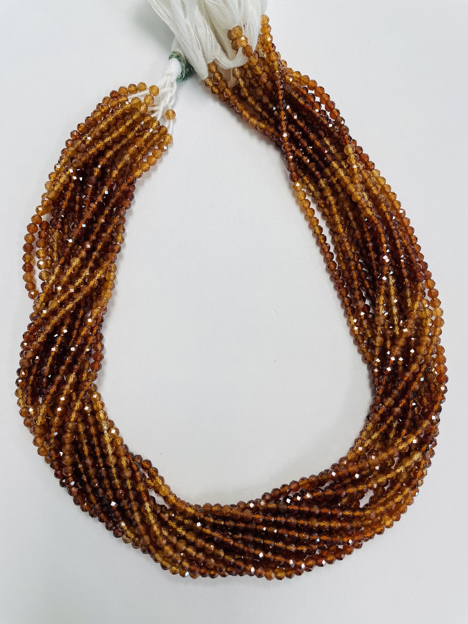 Hessonite Garnet Rondelle Faceted