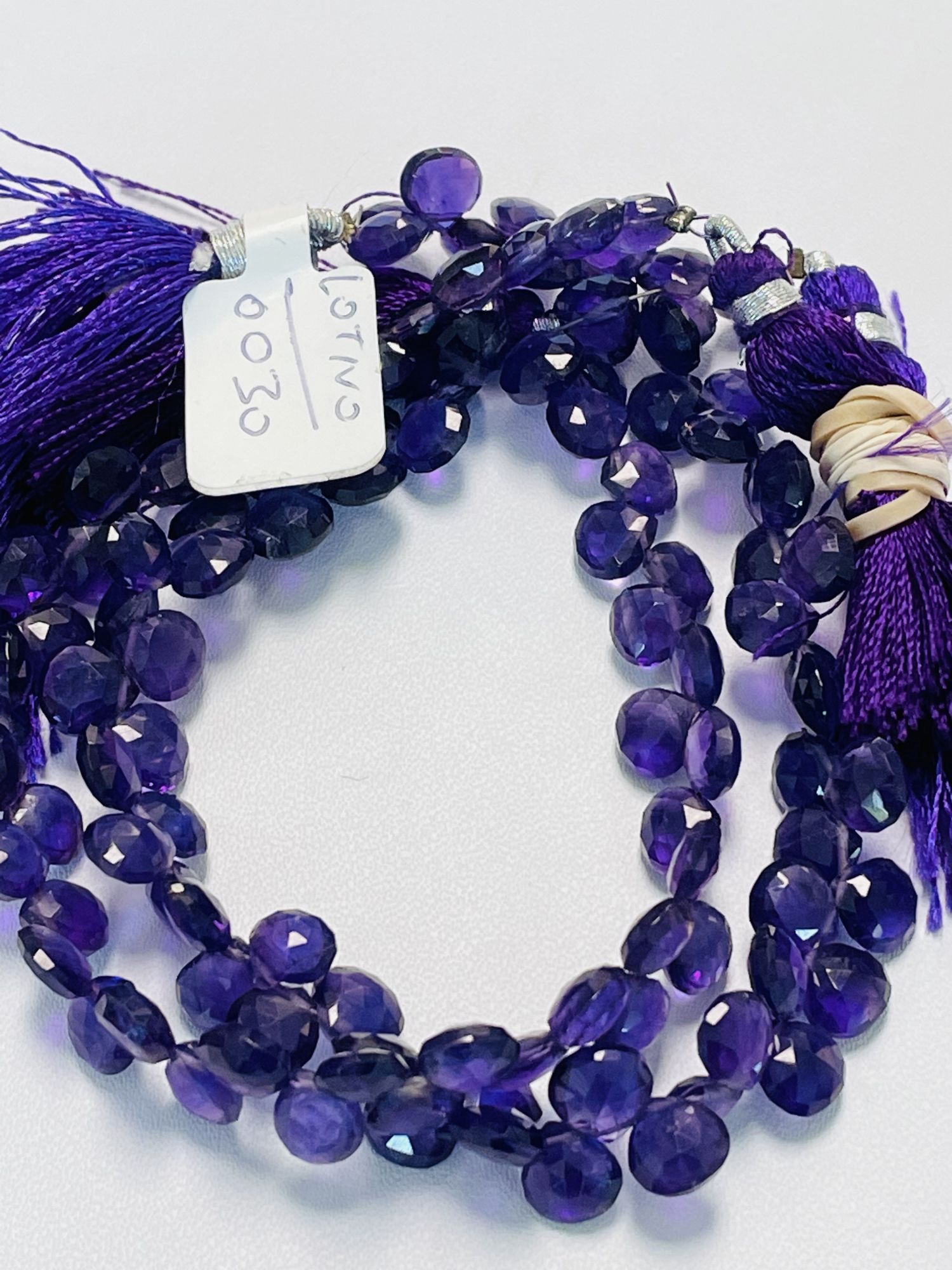 Purple Amethyst Heart Faceted