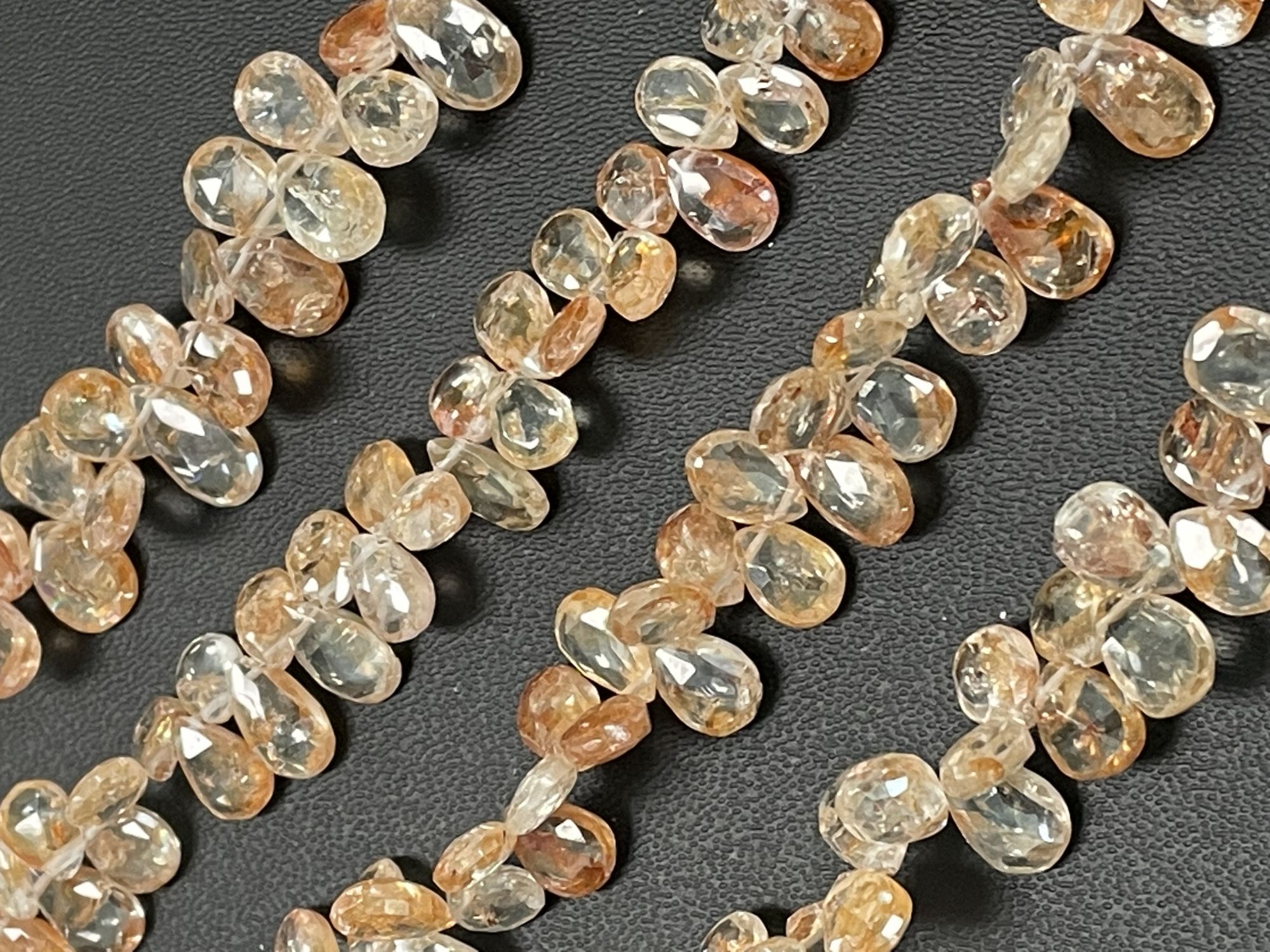 Orange Zircon Pear Faceted