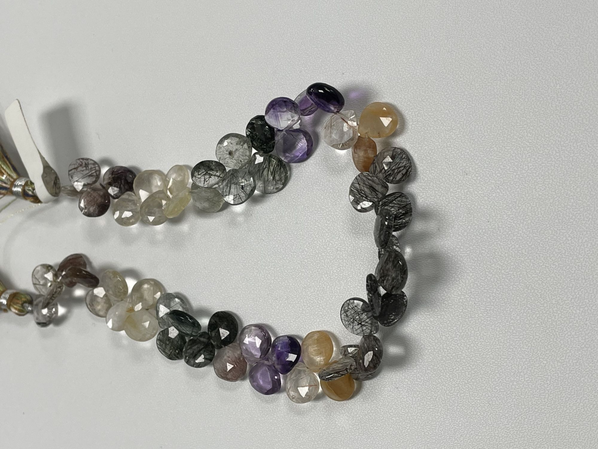 Multi Rutilated Quartz Heart Faceted